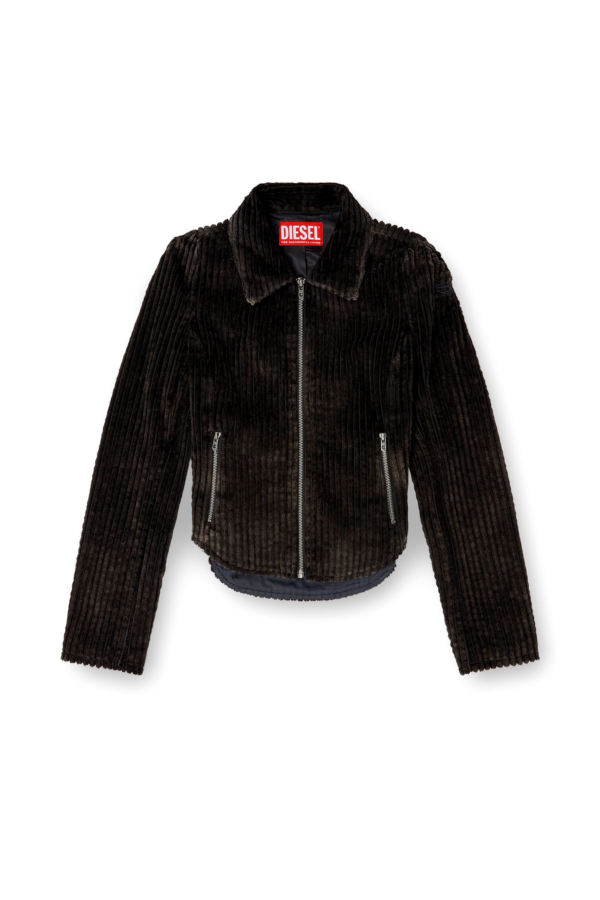 Diesel - G-ENEA, Woman's Shirt-jacket in cotton corduroy in Brown - 2
