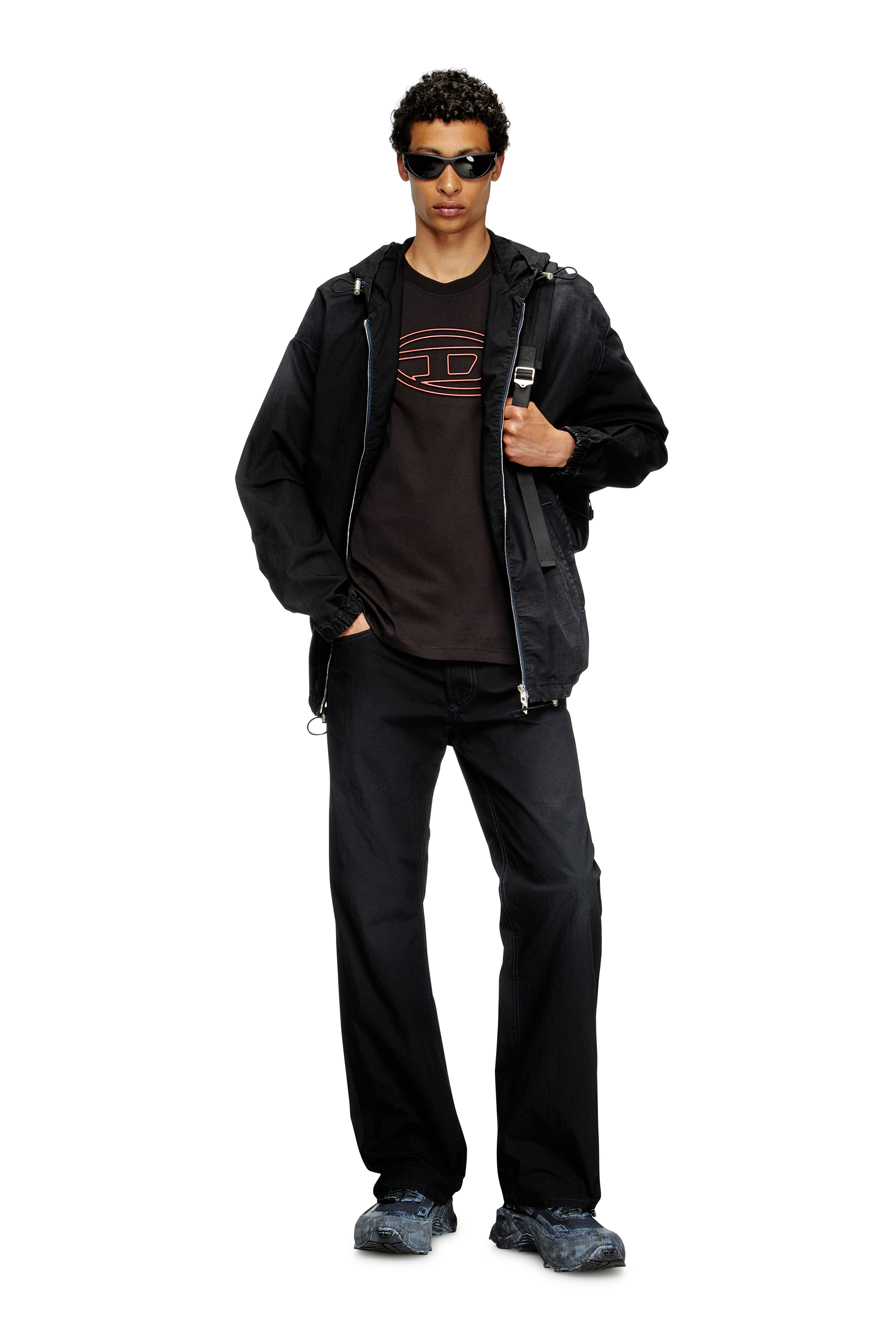 Diesel - TECH-D BACKPACK X, Unisex's Tech-D-Nylon backpack with Oval D embroidery in Black - 6