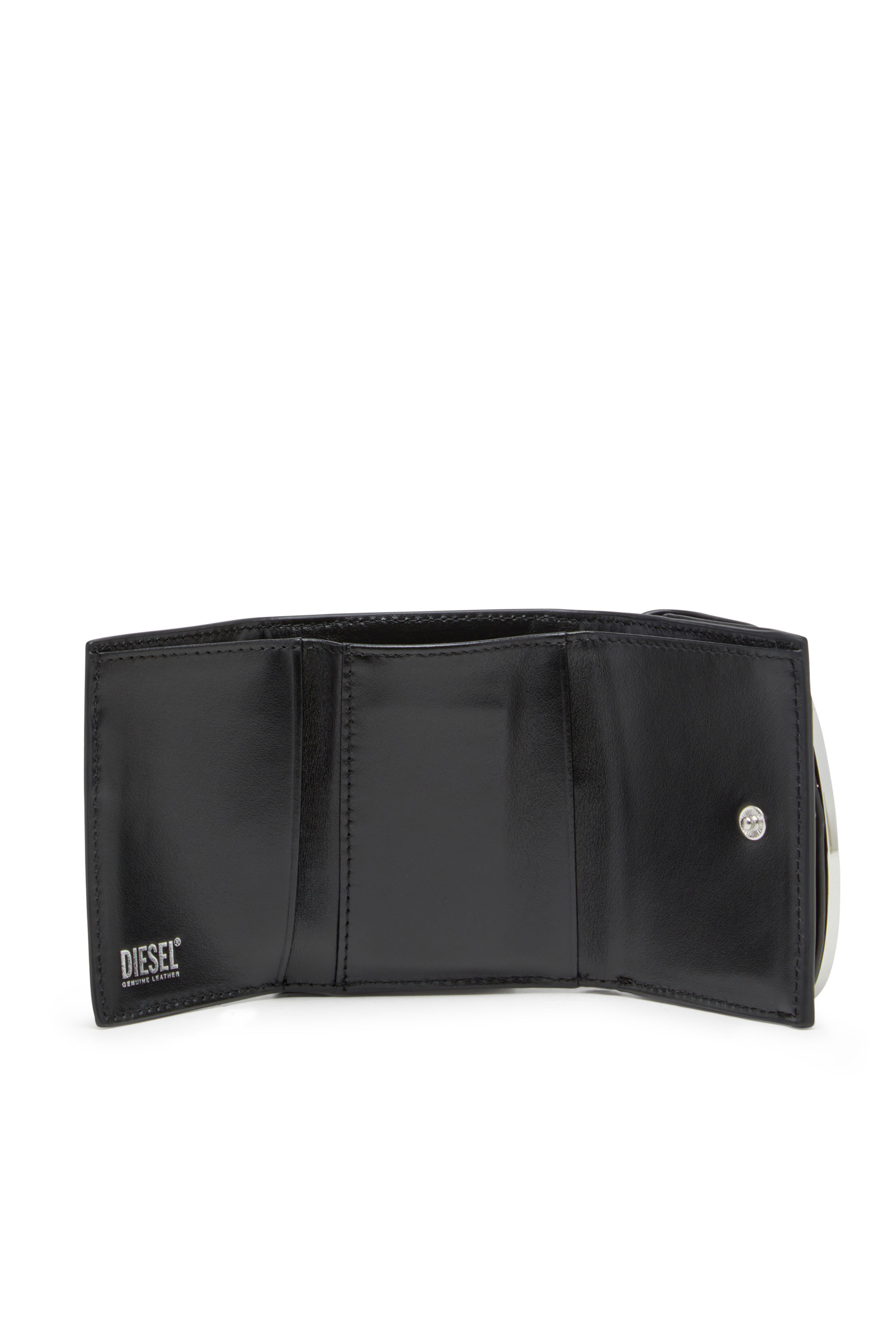 Diesel - 1DR TRI FOLD COIN XS II, Woman's Tri-fold wallet in leather in Black - 3