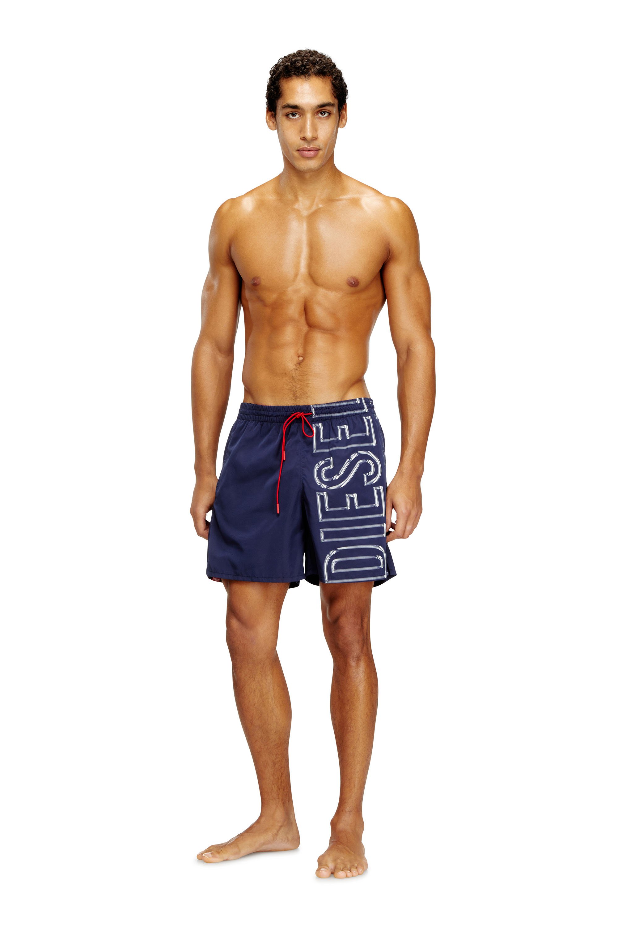 Diesel - SOCCER-41-D-CORE, Man's Swim shorts with oversized logo print in null - 1