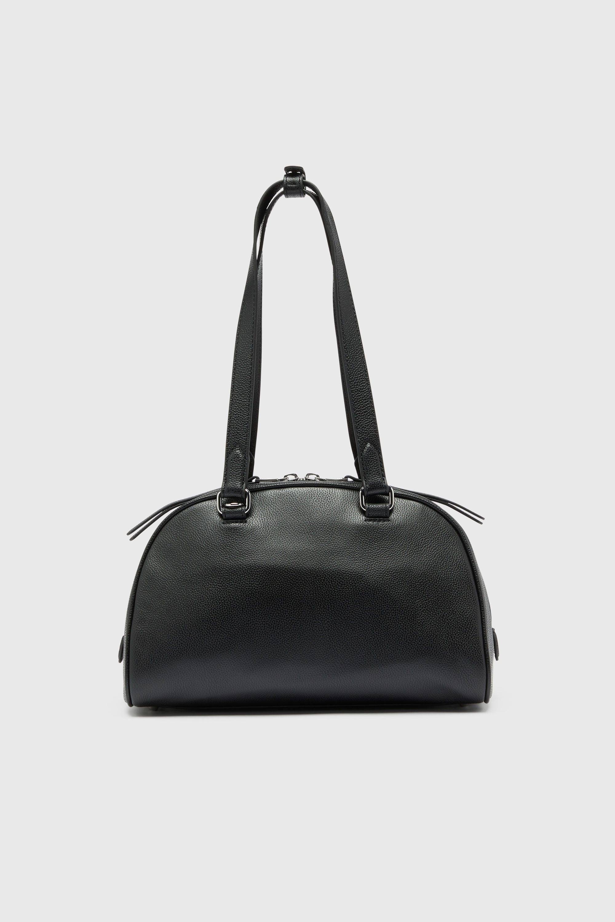 Diesel - 1DR DOME SHOULDER, Unisex's 1DR Dome - Leather Boston bag with embossed logo in Black - 2