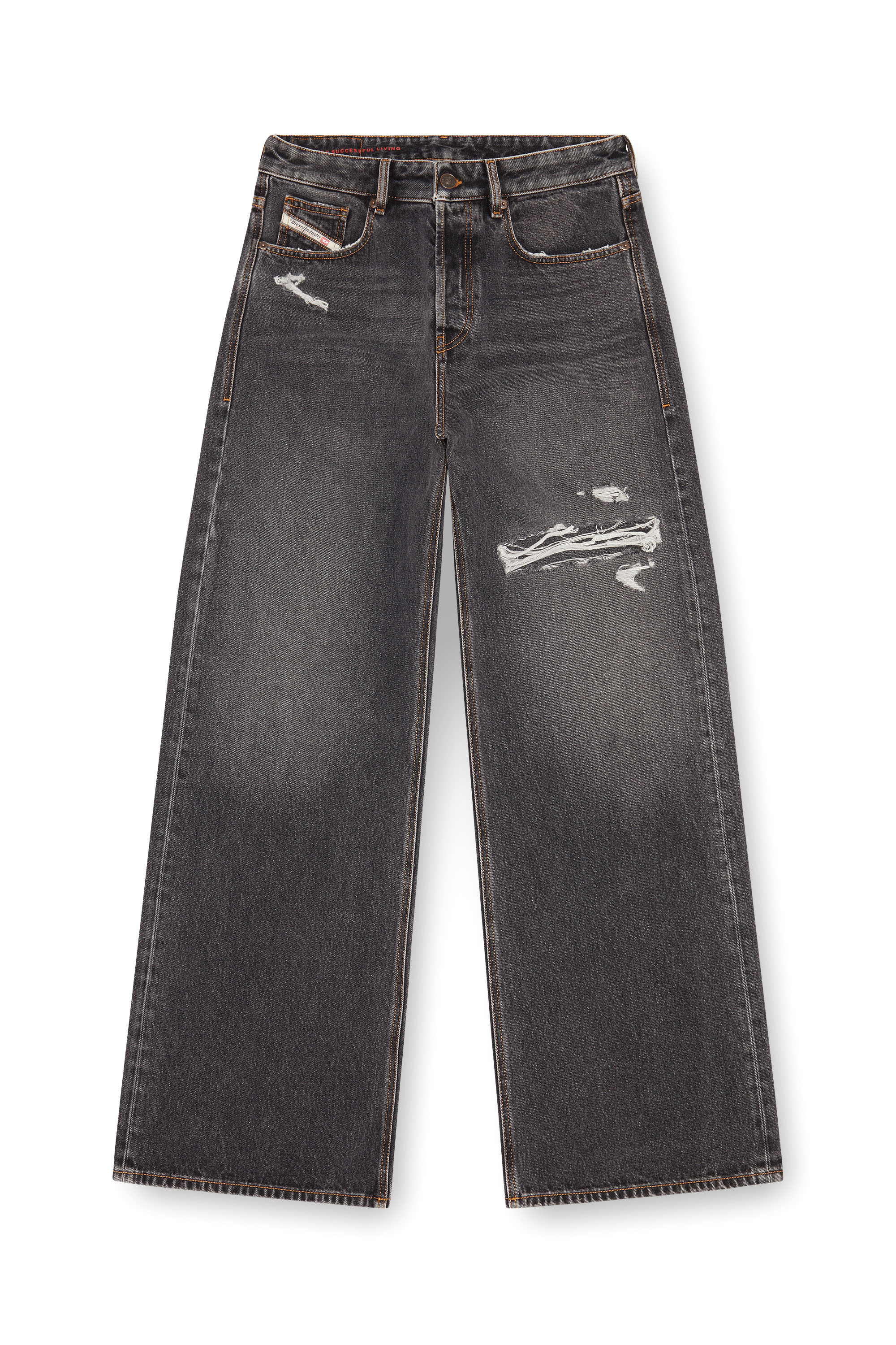 Relaxed Jeans D-Rise 007F6, Black/Dark grey Diesel - Man's Relaxed Jeans D-Rise 007F6, Black/Dark grey - 2