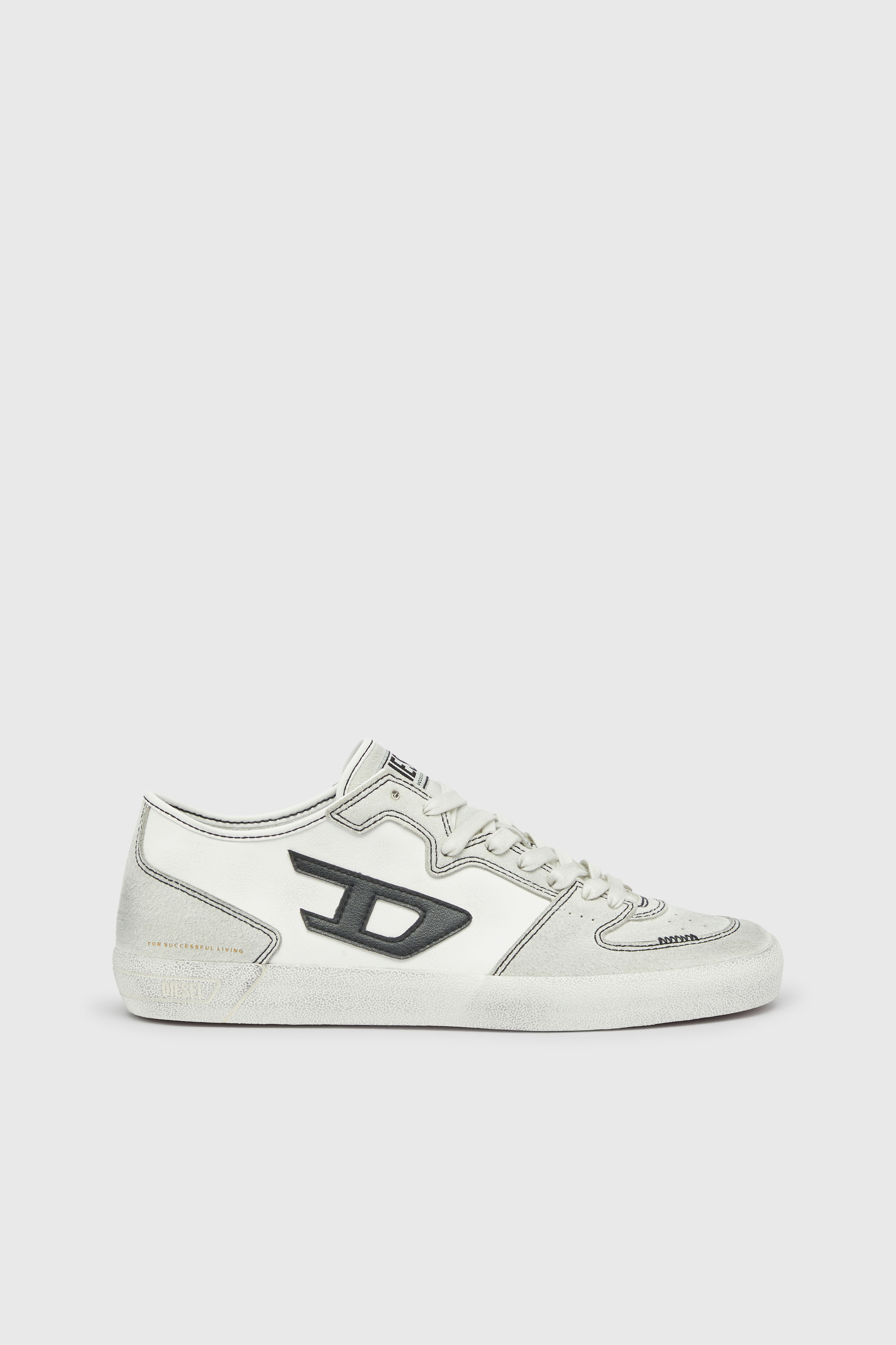 Diesel - S-LEROJI D-2 LOW, Man's S-Leroji-Panelled sneakers with D logo in White - 1