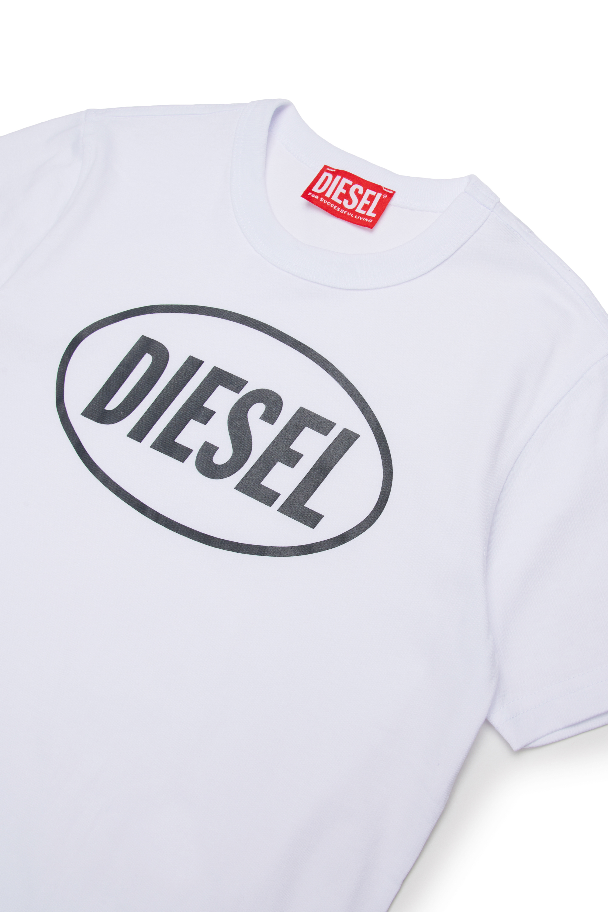Diesel - TUNDRA, Man's Cotton T-shirt with logo in White - 3