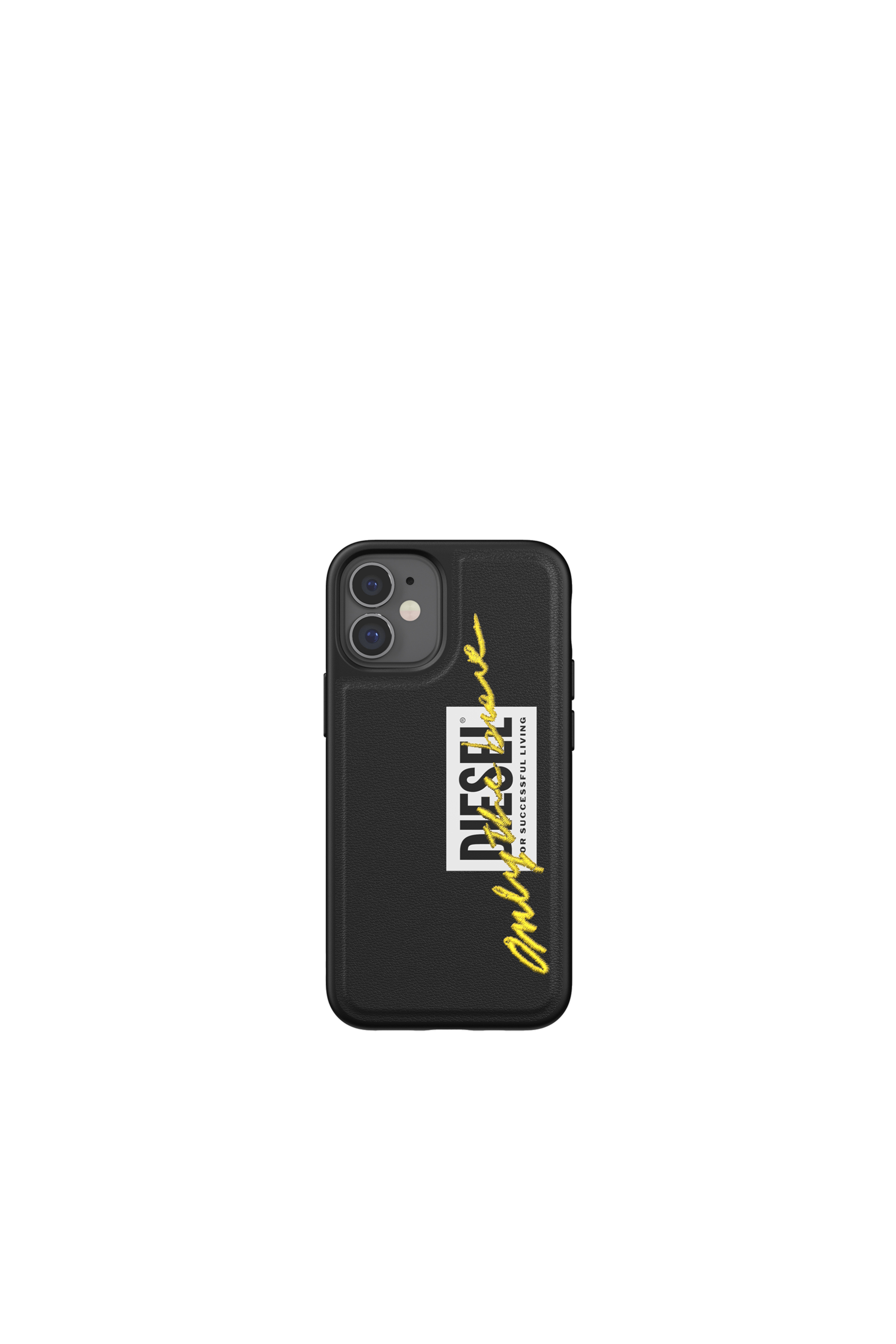 Diesel - 42506 STANDARD CASE, Unisex's Moulded Case Core for iPhone 12 Mini in Black/Yellow - 2