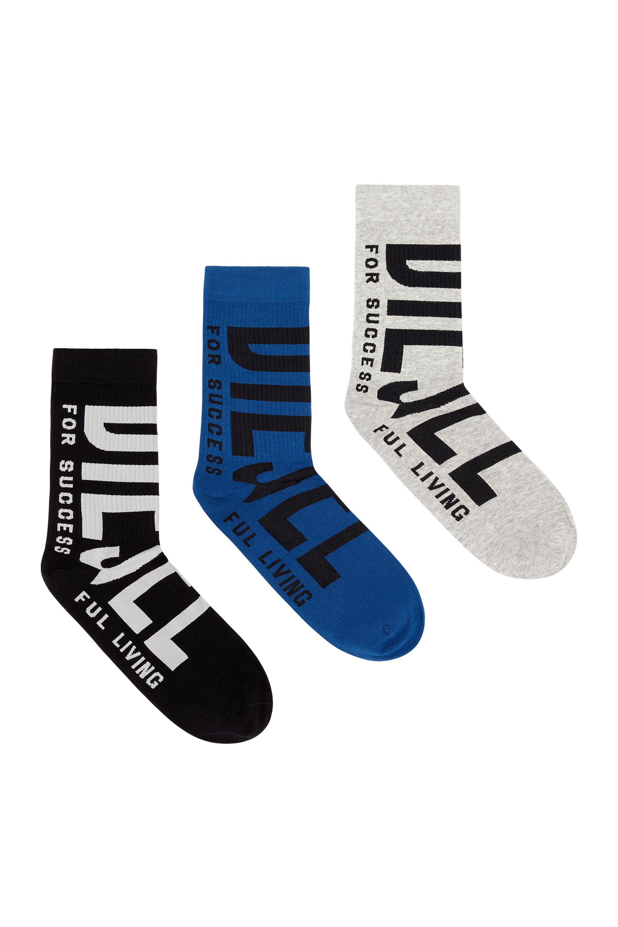 Three-pack of socks with maxi Diesel logo