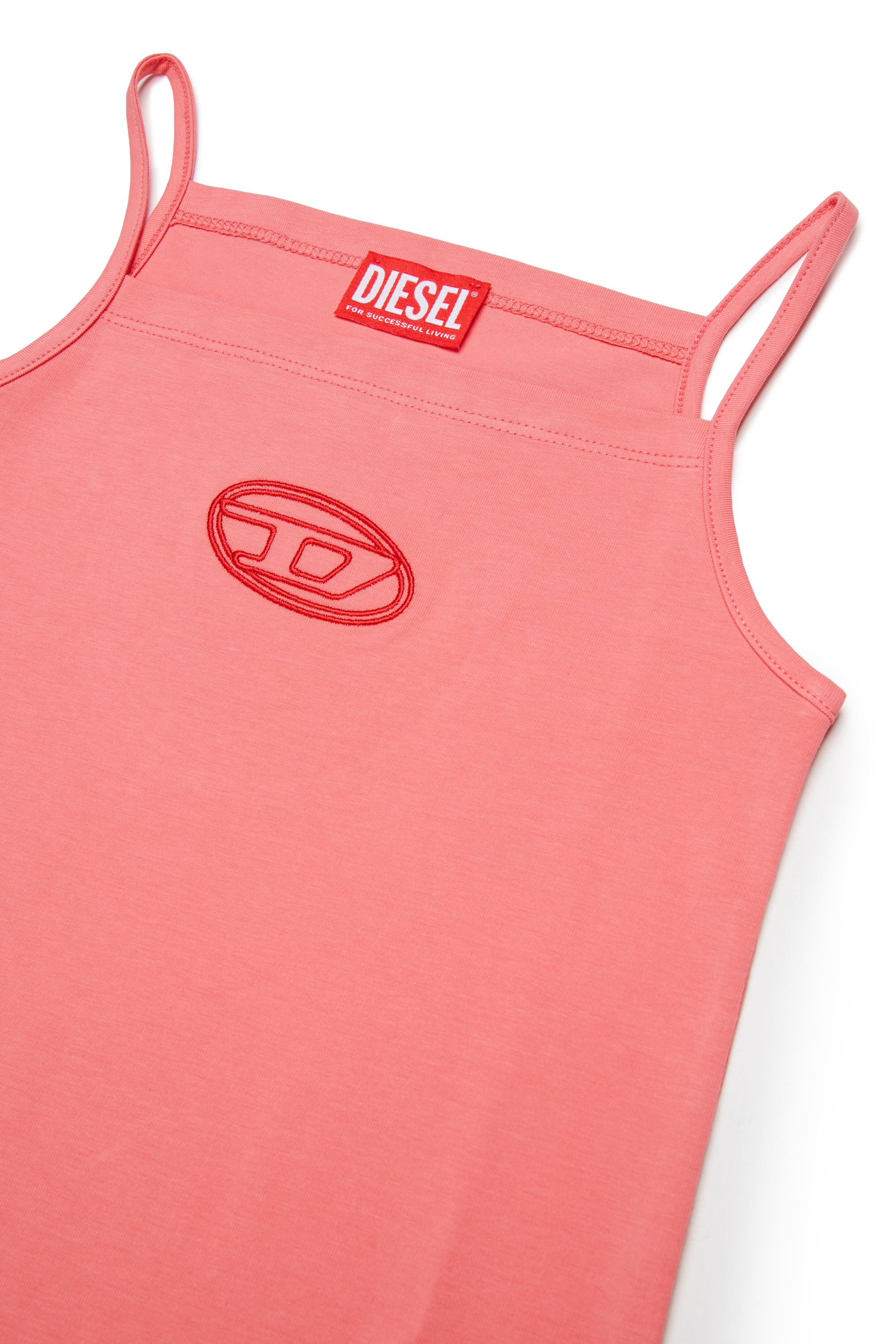 Diesel - DKIPPY, Woman's Cotton tank dress with embroidery in Pink - 3