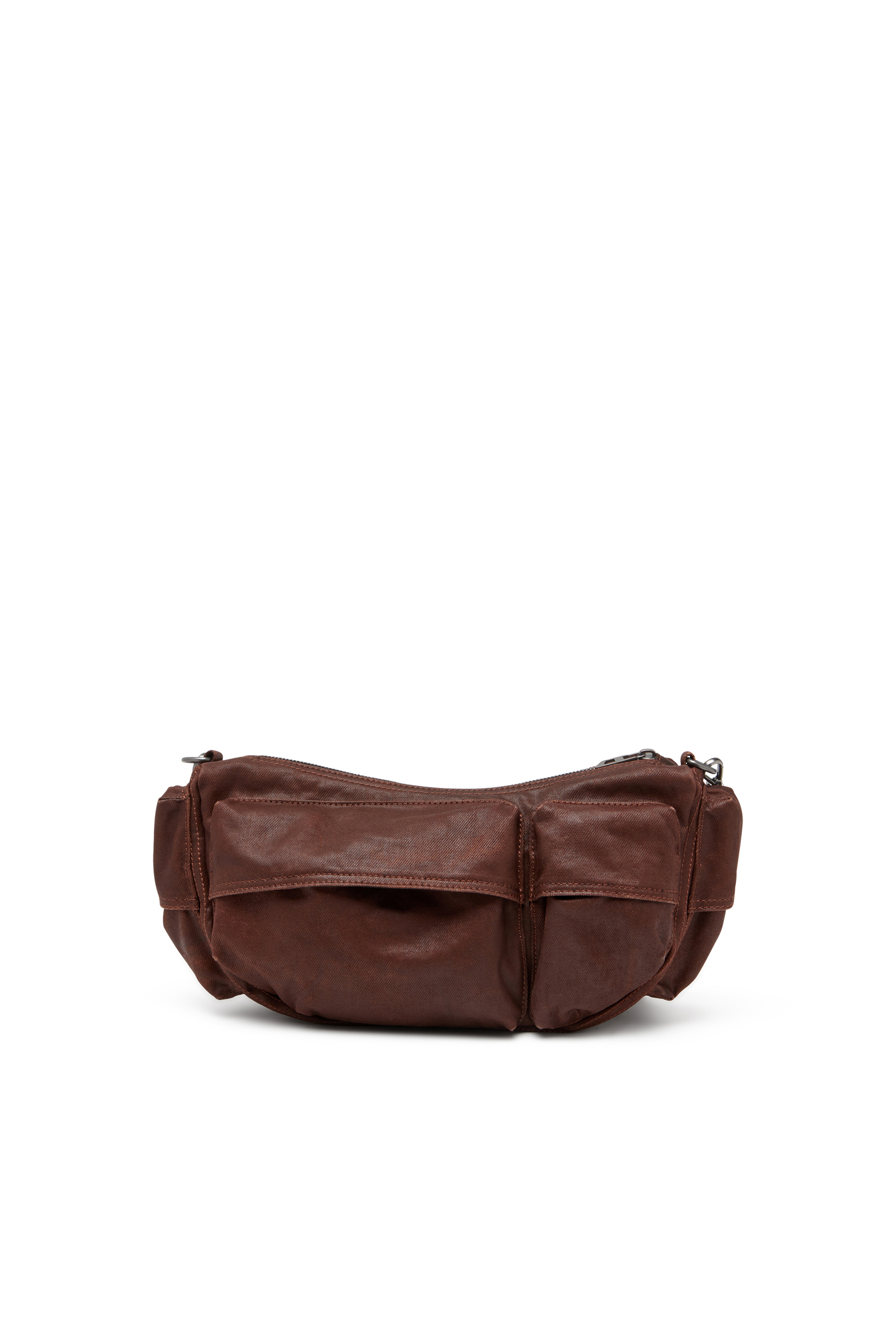 Diesel - MULTI-PKTS SHOULDER BAG X, Unisex's Multi-Pockets - Cotton bag with multiple pockets in Brown - 2