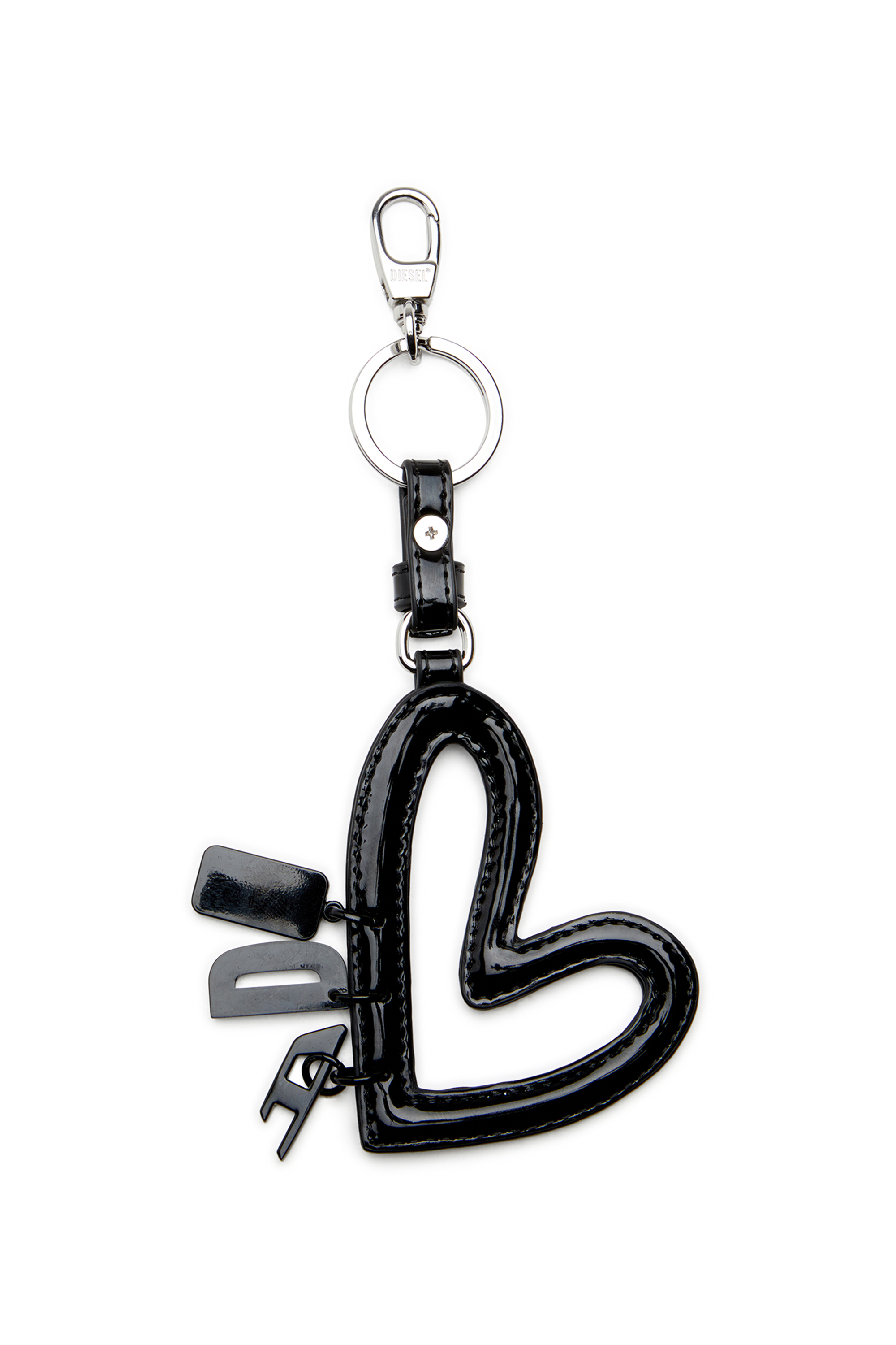 Diesel - MULTI II, Woman's Heart charm with glossy finish in Black - 2