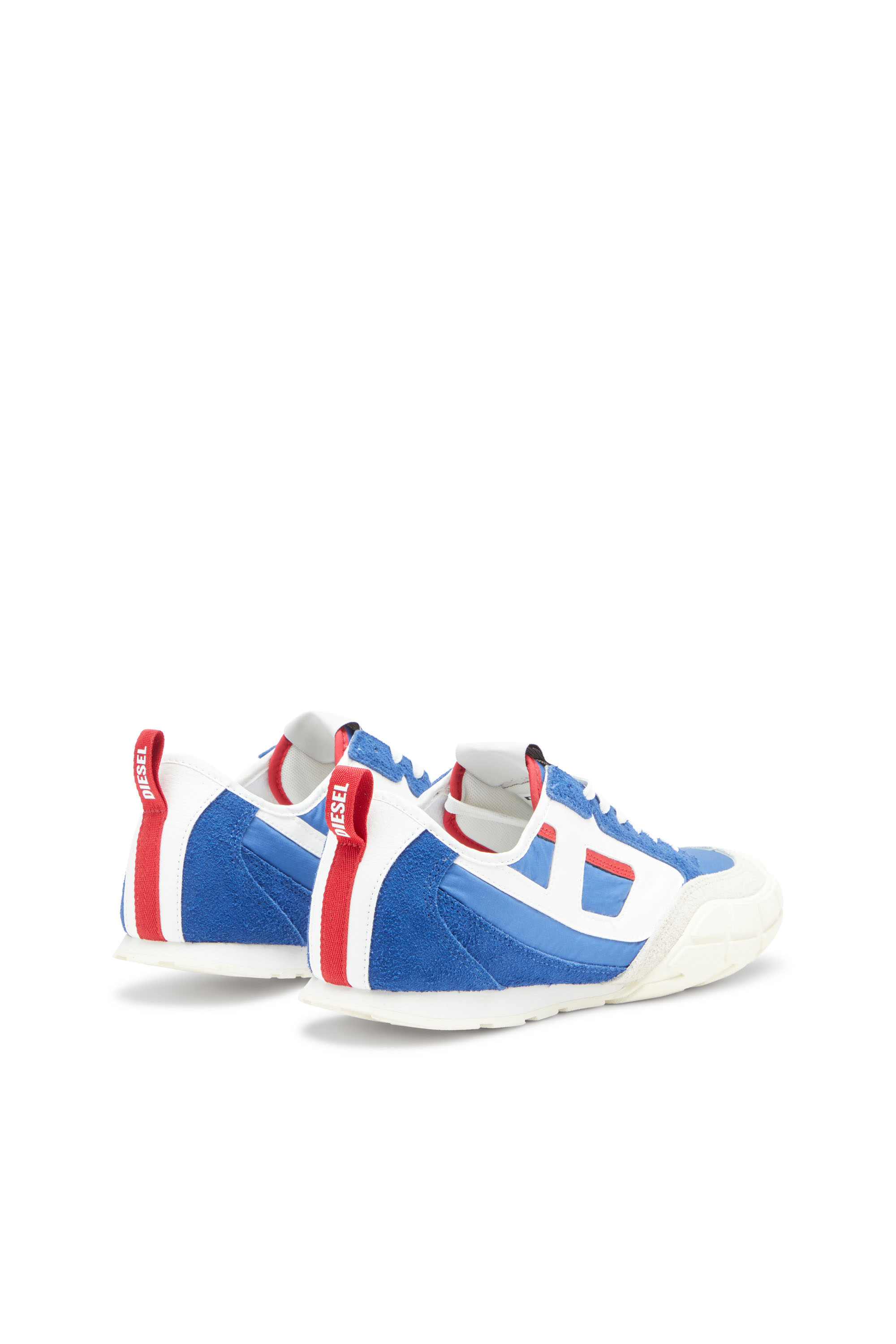 Diesel - S-PAGODHA LOW, Man's S-Pagodha-Sneakers in leather, suede and ripstop in Blue - 3