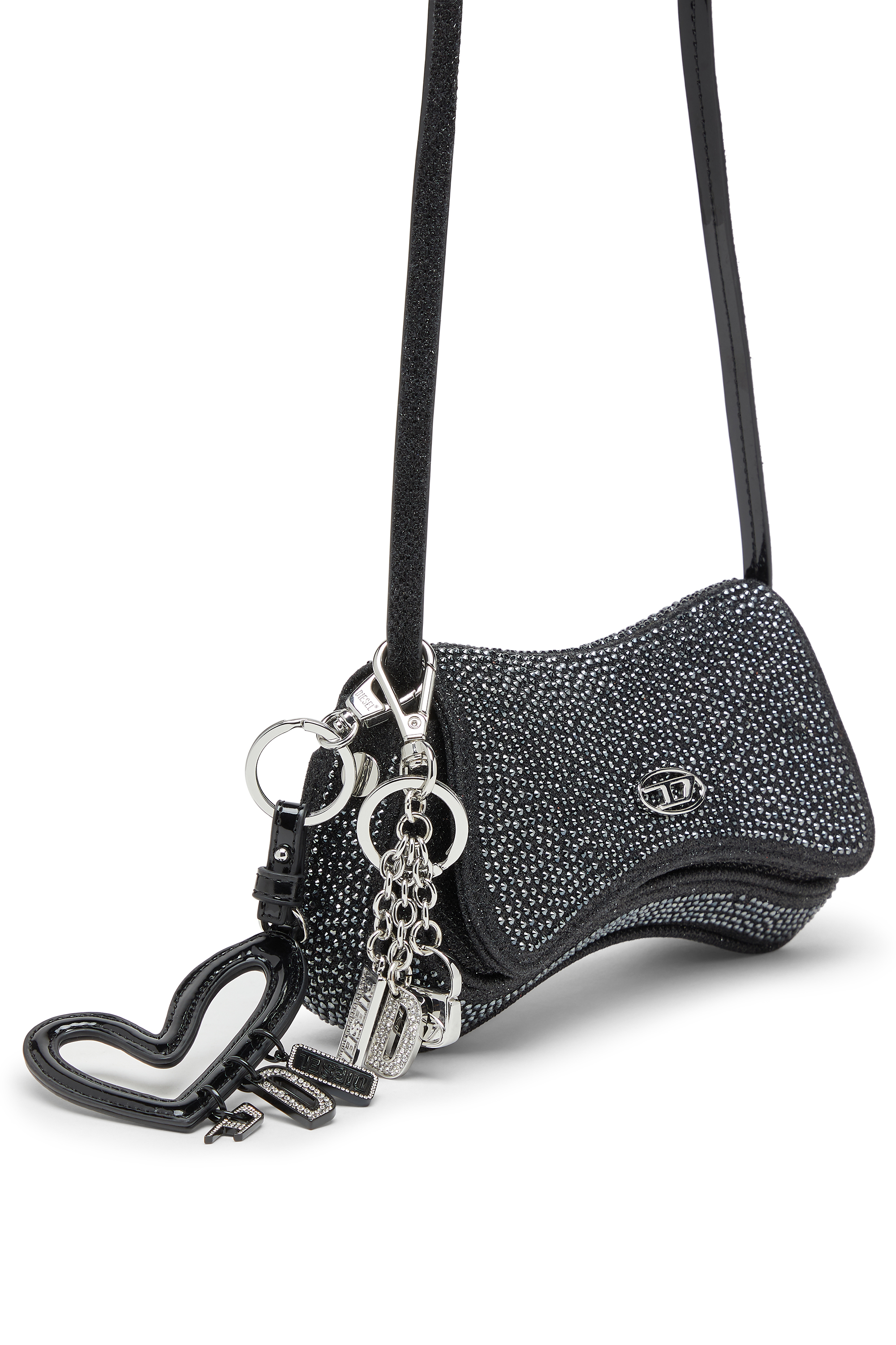 Diesel - MULTI II, Woman's Heart charm with glossy finish in Black - 4