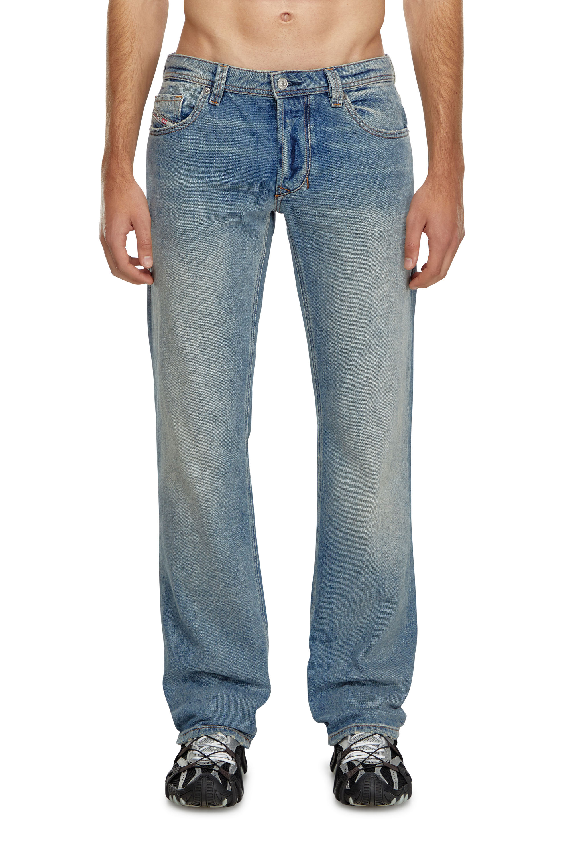 Diesel - Man Straight Jeans 1985 Larkee 0GRDN, Light Blue - Image 2