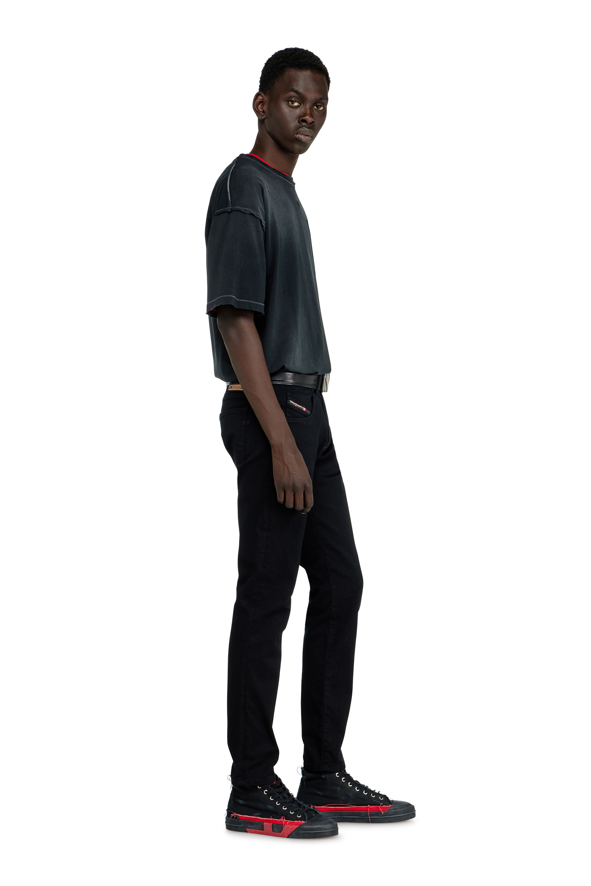 Diesel - Man's Slim Jeans 2019 D-Strukt 069YP, Black/Dark grey - 4