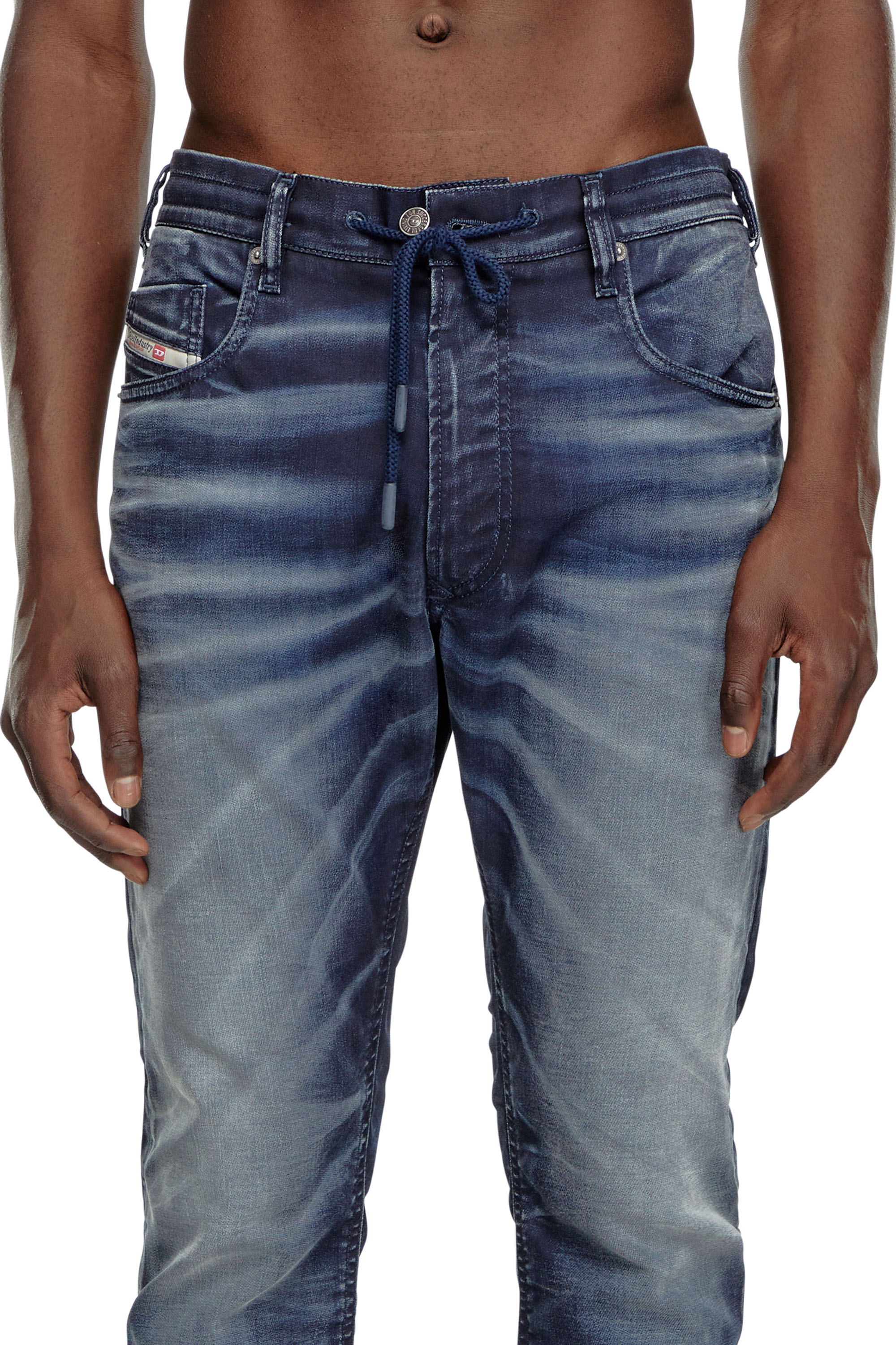 Diesel - Man's Tapered 2030 D-Krooley Joggjeans® 068MD, Dark Blue - 4