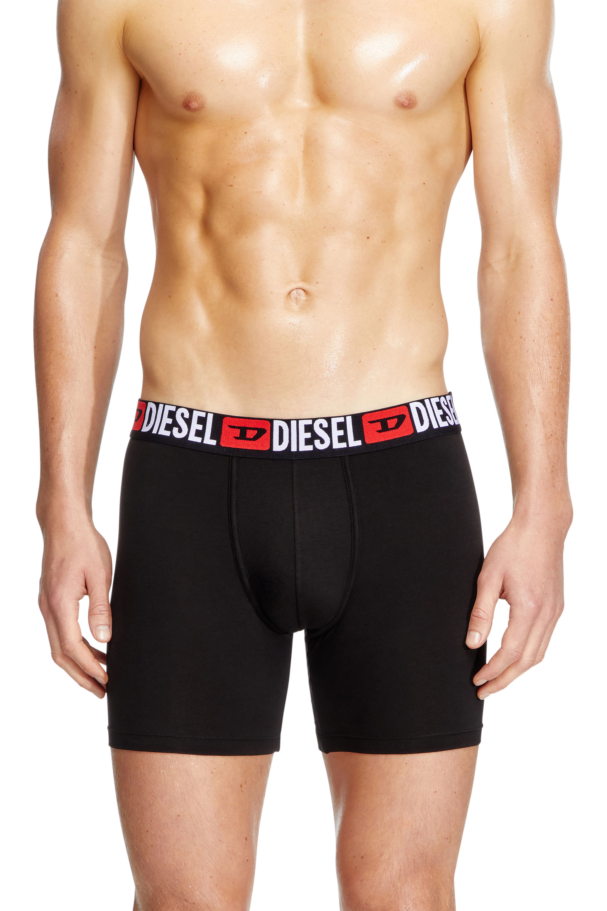 Diesel - MAX-D-CORE-3PACK, Man's Three-pack stretch cotton boxer briefs in Black - 3