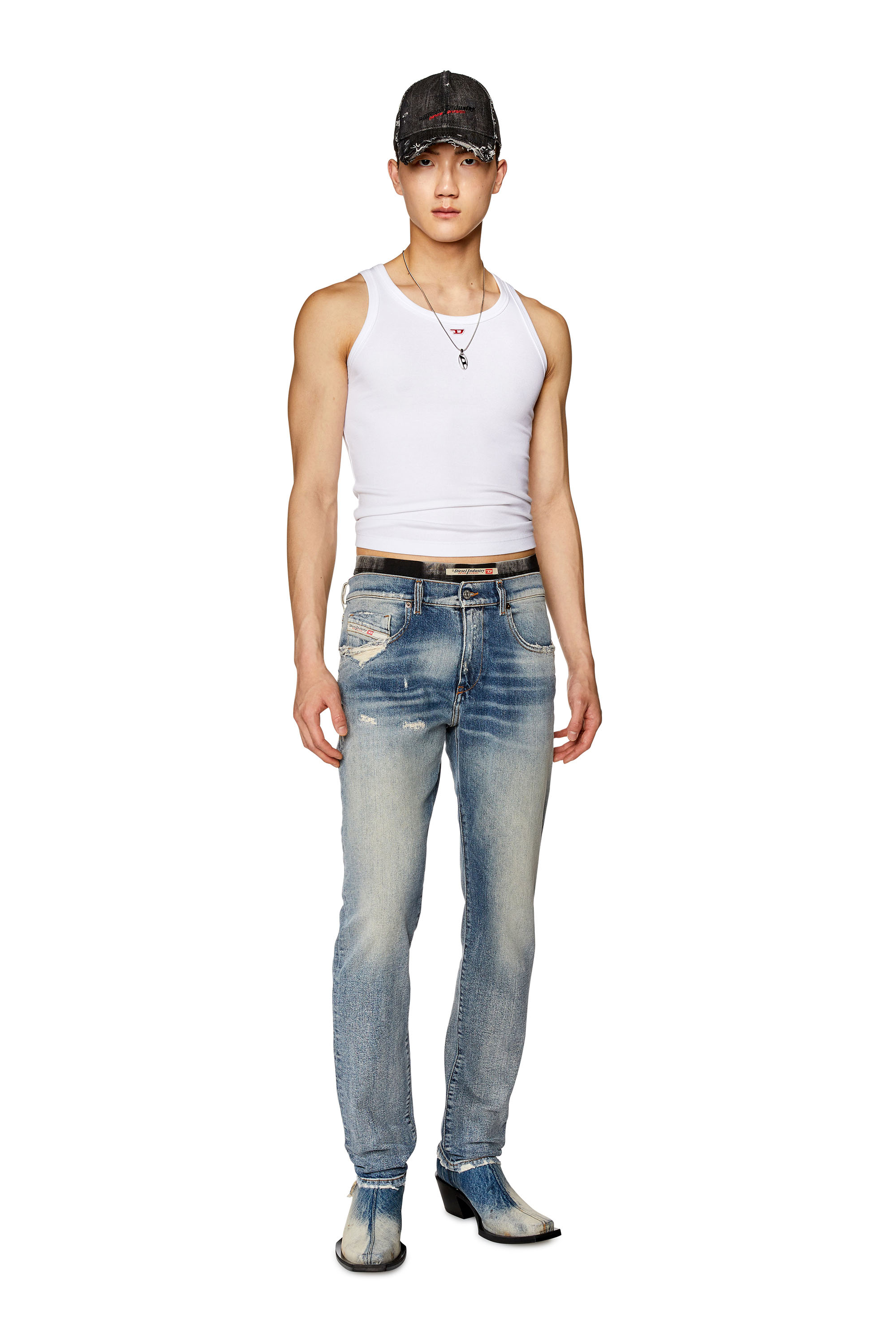 Diesel - Slim Jeans 2019 D-Strukt 007Q3, Light Blue - Image 4