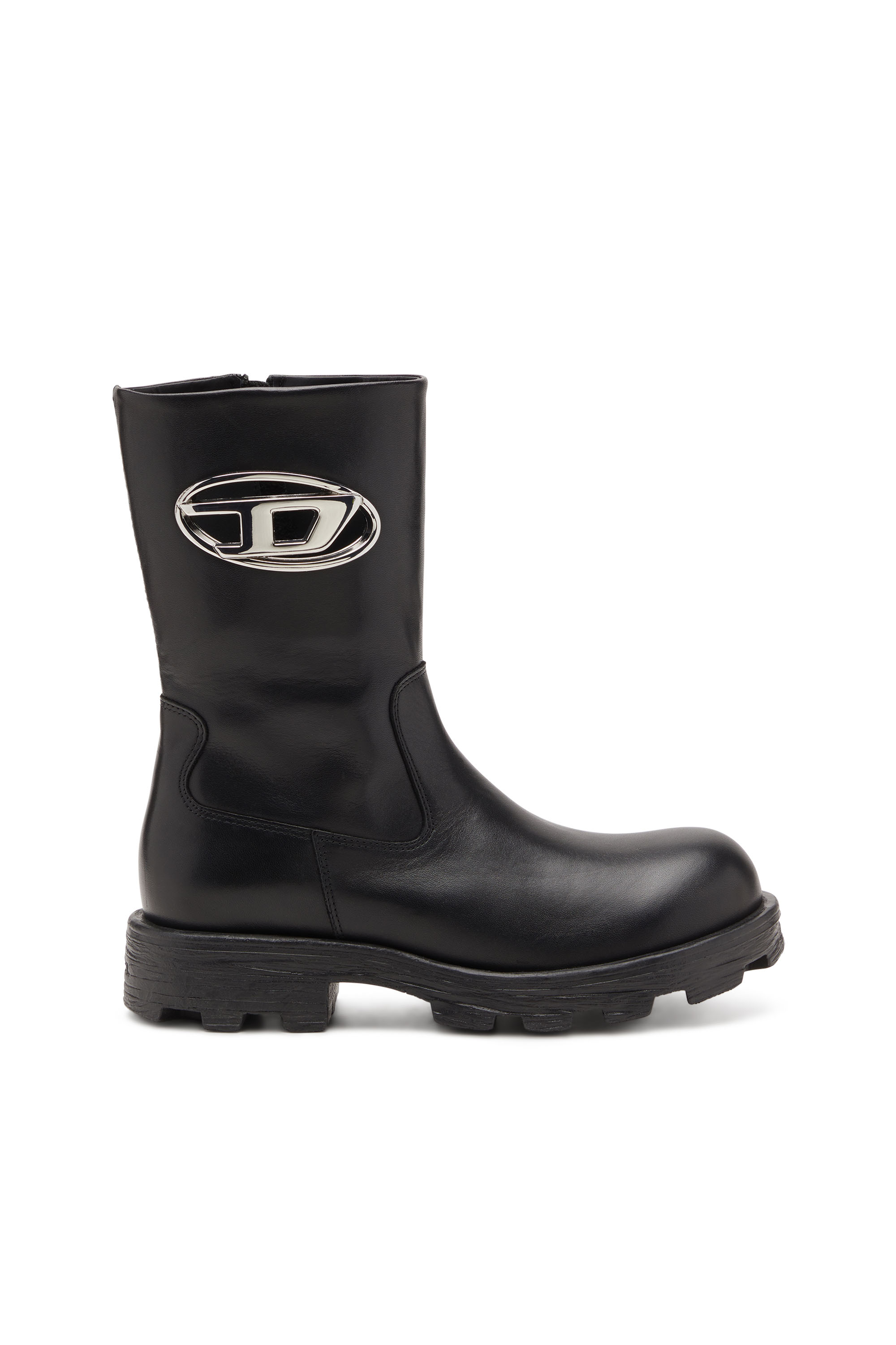 D-HAMMER BKR D W, Black Diesel - D-HAMMER BKR D W, Woman's D-Hammer-Biker boots in shiny leather in Black - 1