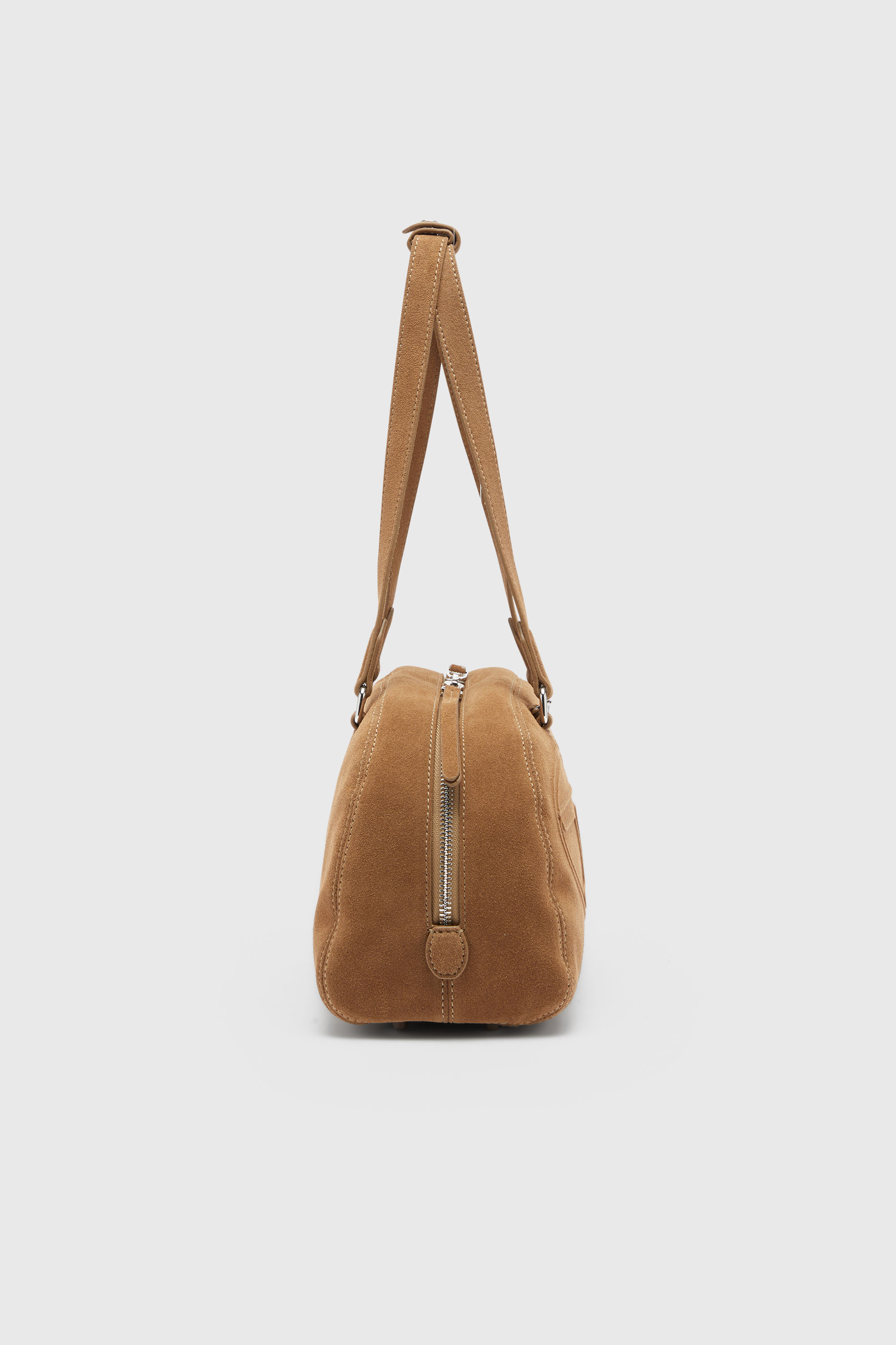 Diesel - 1DR DOME SHOULDER, Unisex's 1DR Dome-Suede shoulder bag with Oval D logo in Beige - 4
