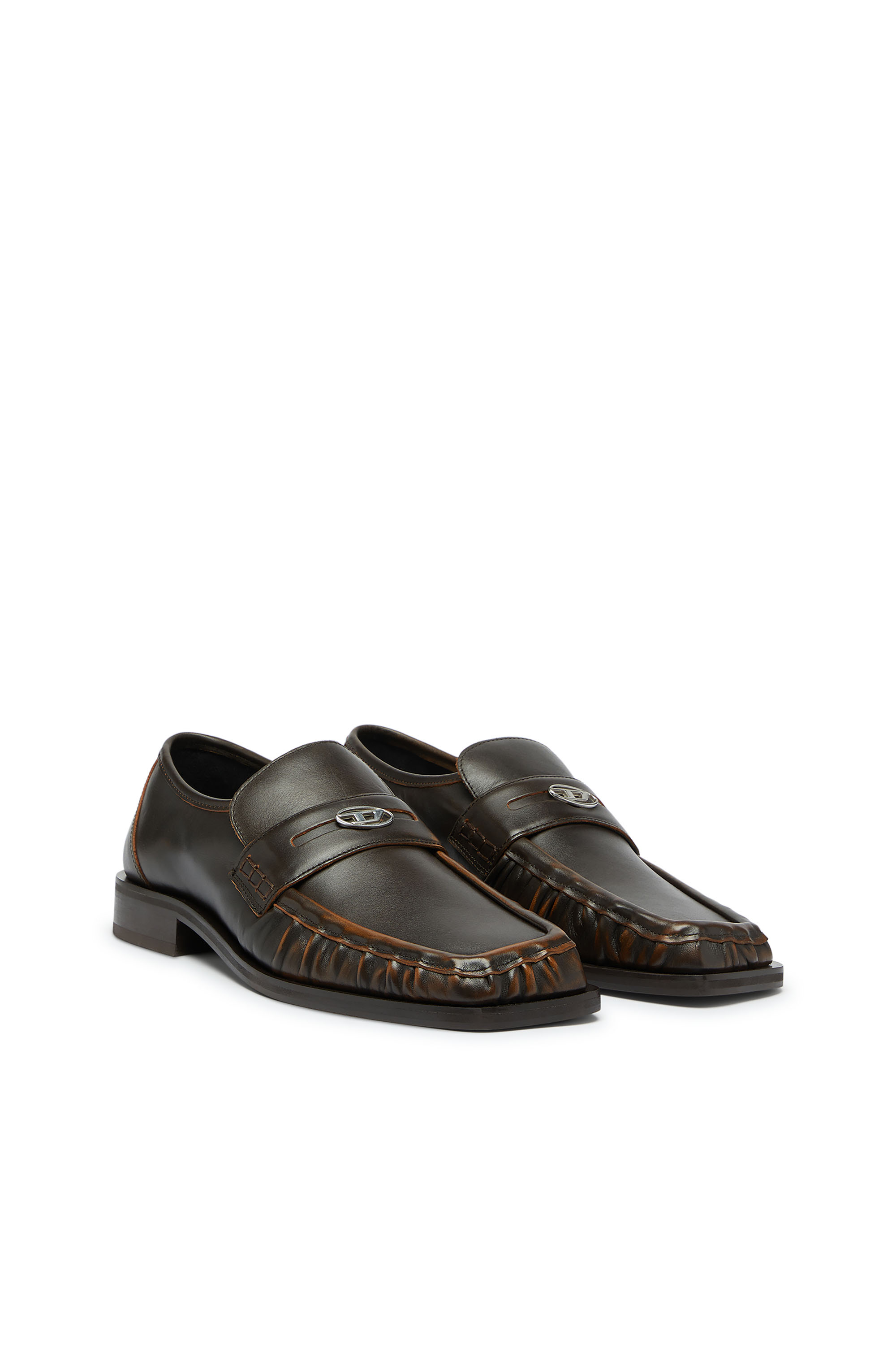 Diesel - D-AMBER LOAFER, Man's D-Amber - Penny loafers in leather in null - 2