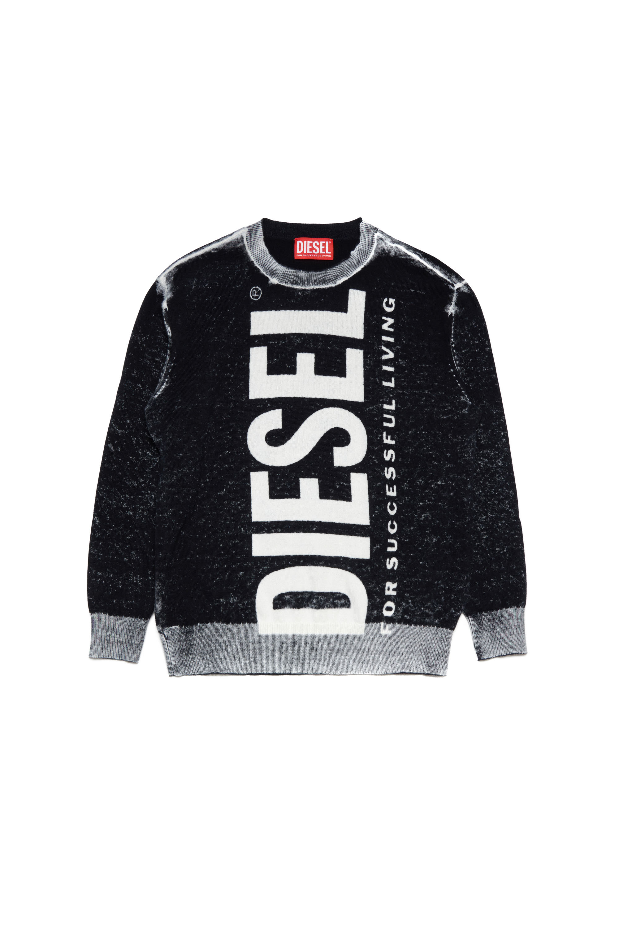 Knit sweater with Diesel lettering