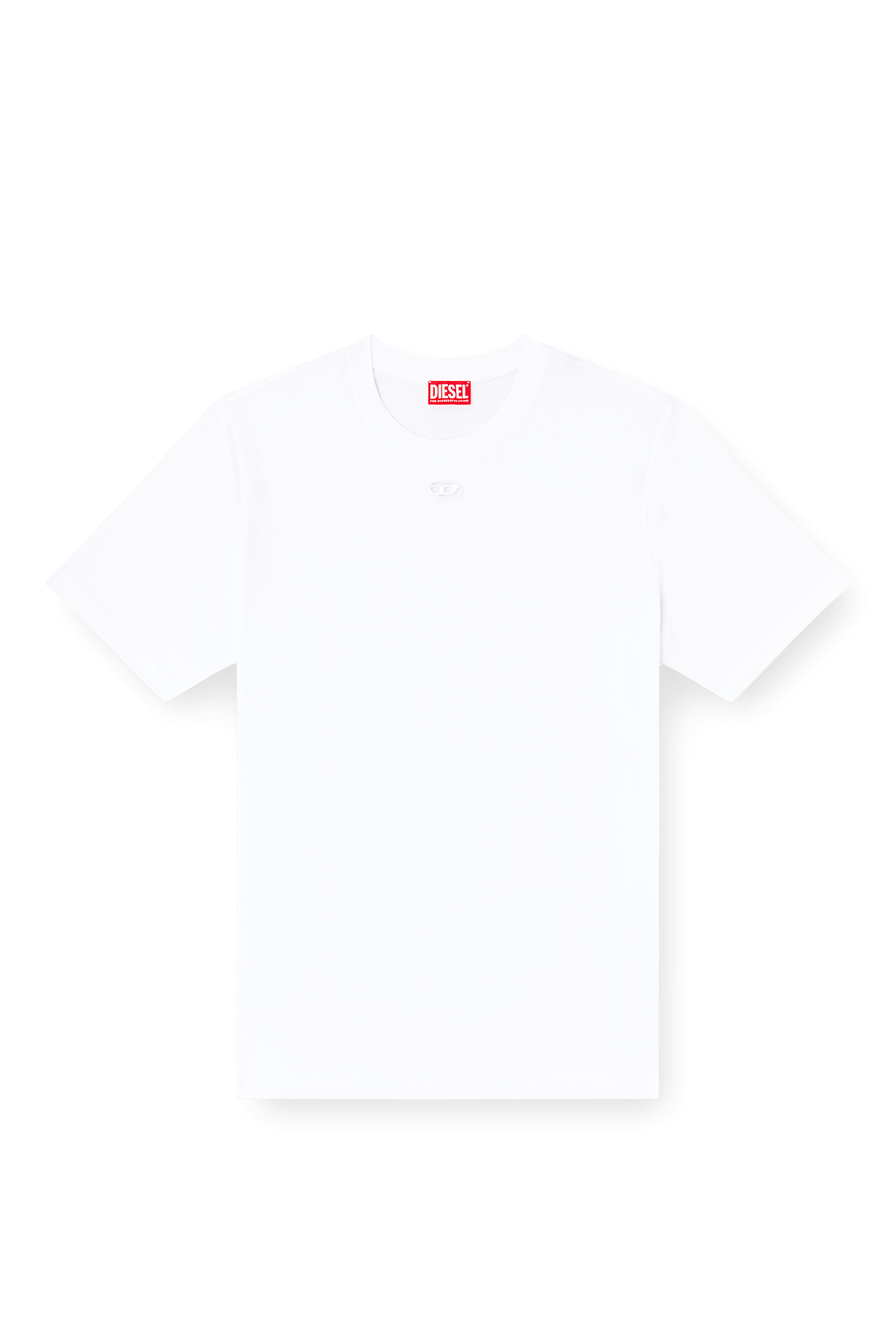 Diesel - T-ADJUST-MAREY, Man's T-shirt with cut-out Oval D in White - 2