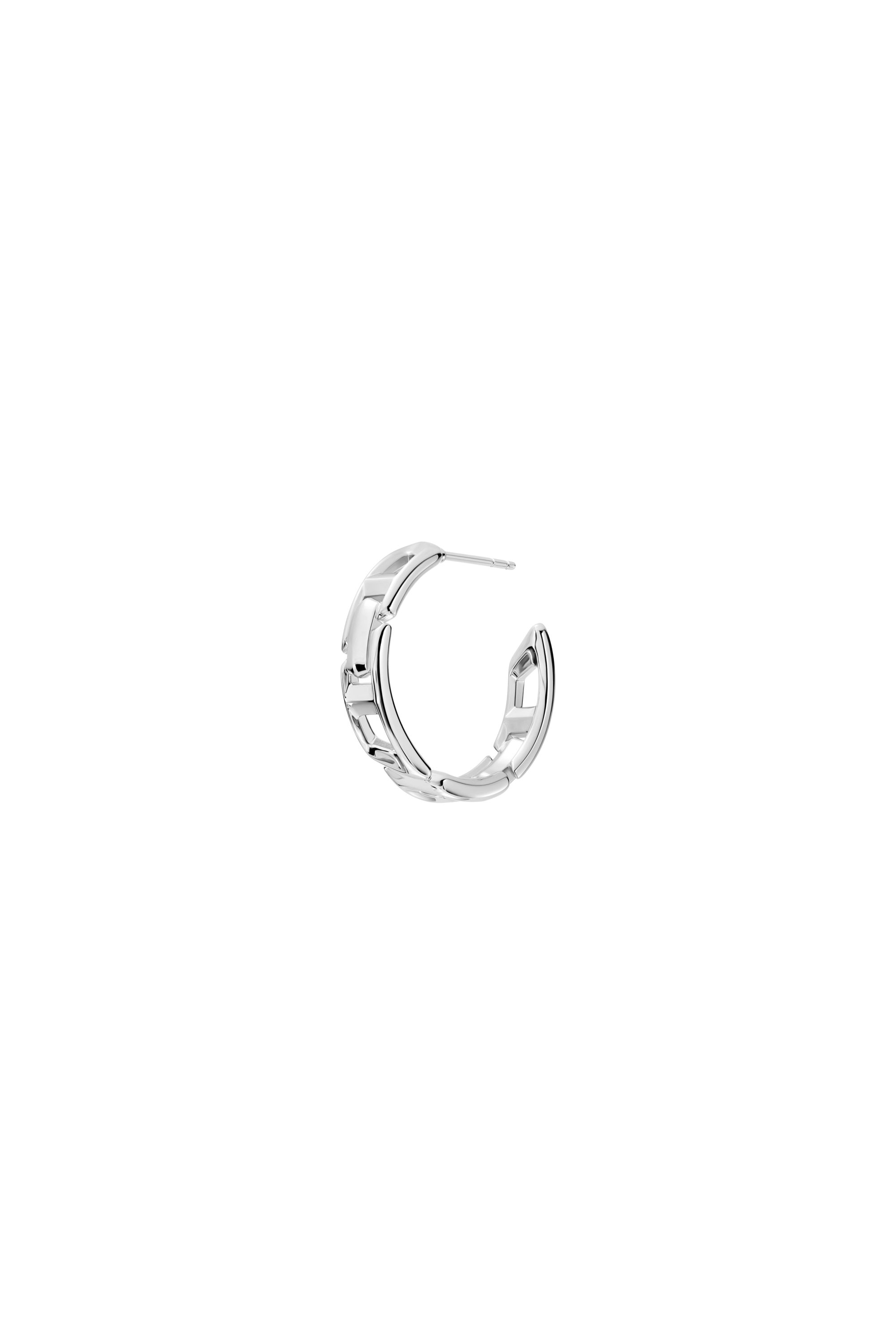 Diesel - DL1361040 STERLING SILVER JEWEL, Unisex's Sterling silver hoop earring in Silver - 1