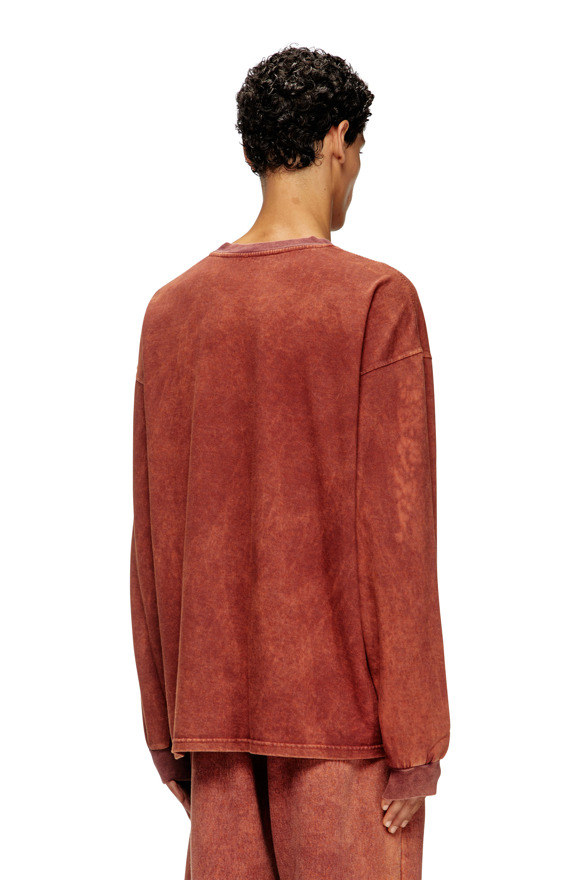 Diesel - T-BOXT-LS-T3, Man's Cotton long sleeve T-shirt in Brown - 4