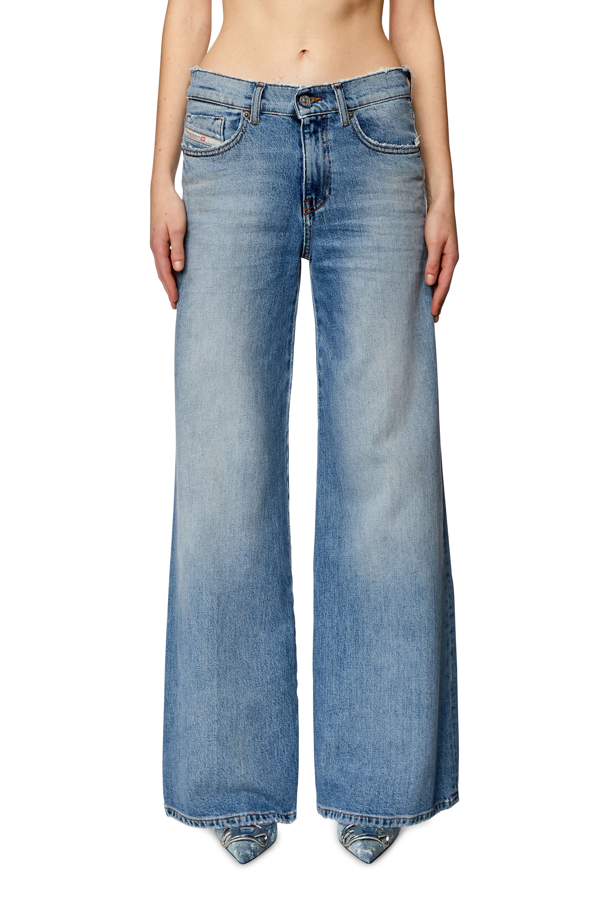 Diesel - Woman Bootcut and Flare Jeans 1978 D-Akemi 0DQAD, Light Blue - Image 2