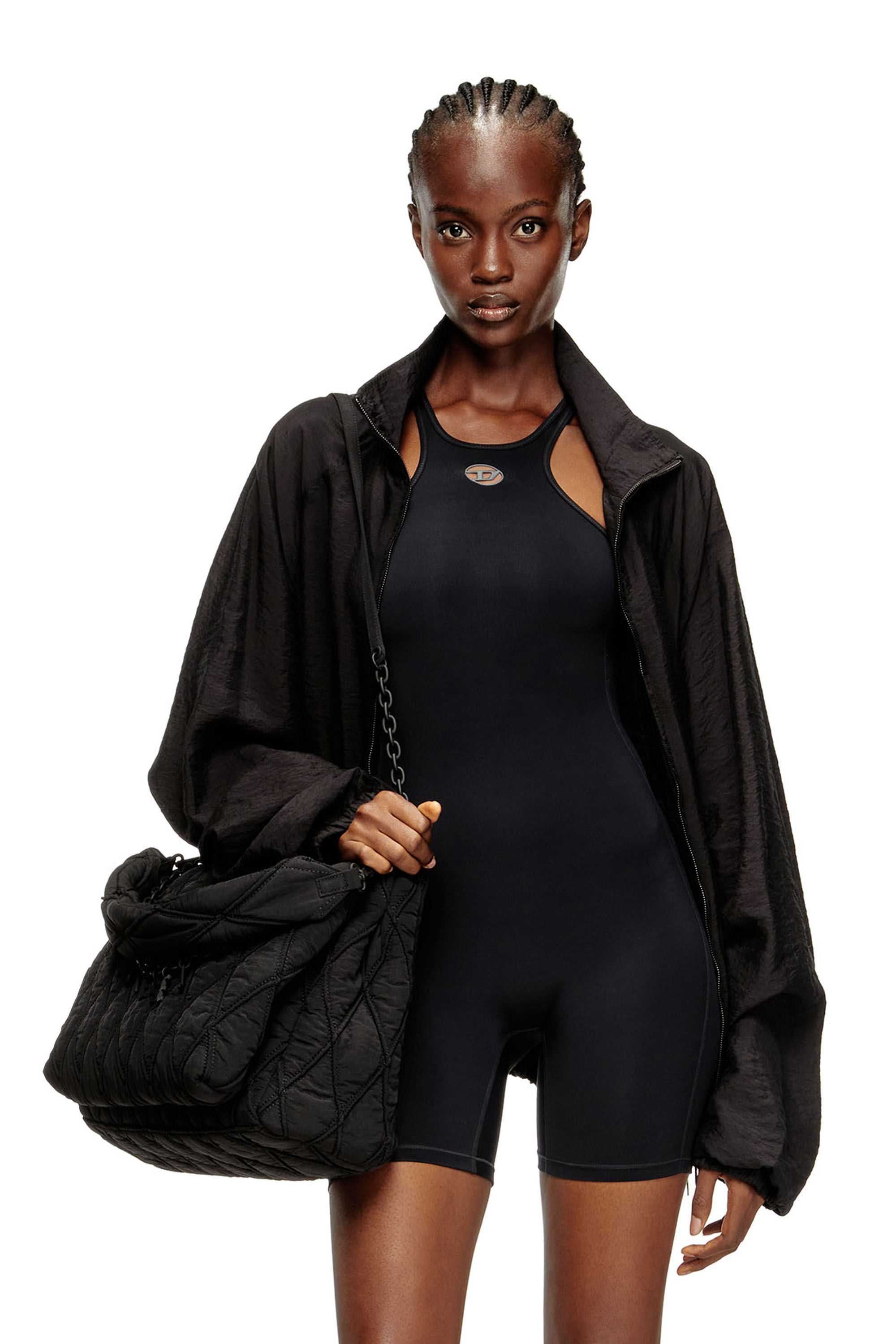 Diesel - NYDIA-UTLT, Woman's Racer back playsuit in Black - 5