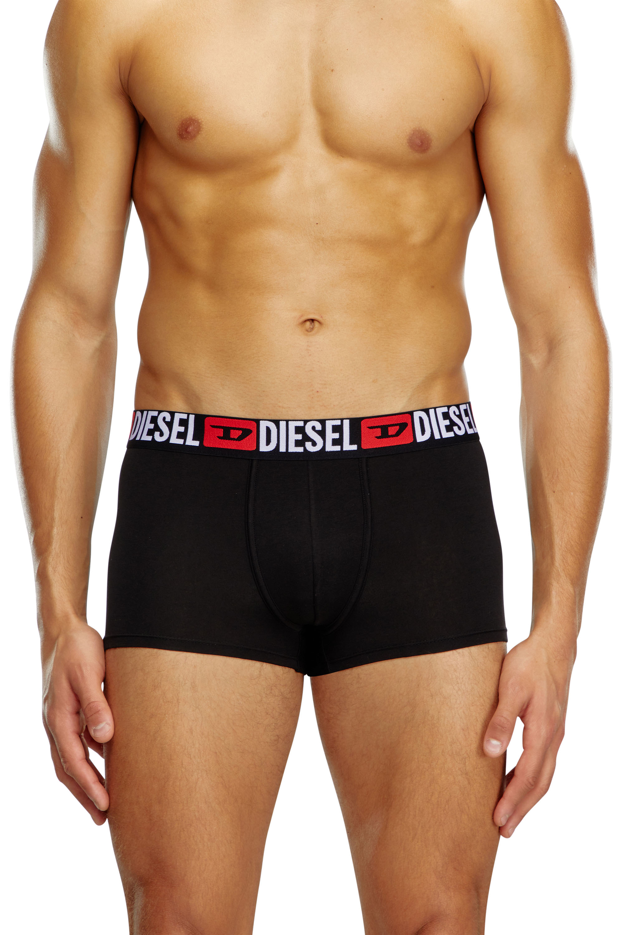 Diesel - UMBX-DAMIENTHREEPACK, Man's Three-pack of all-over logo waist boxers in Black - 3