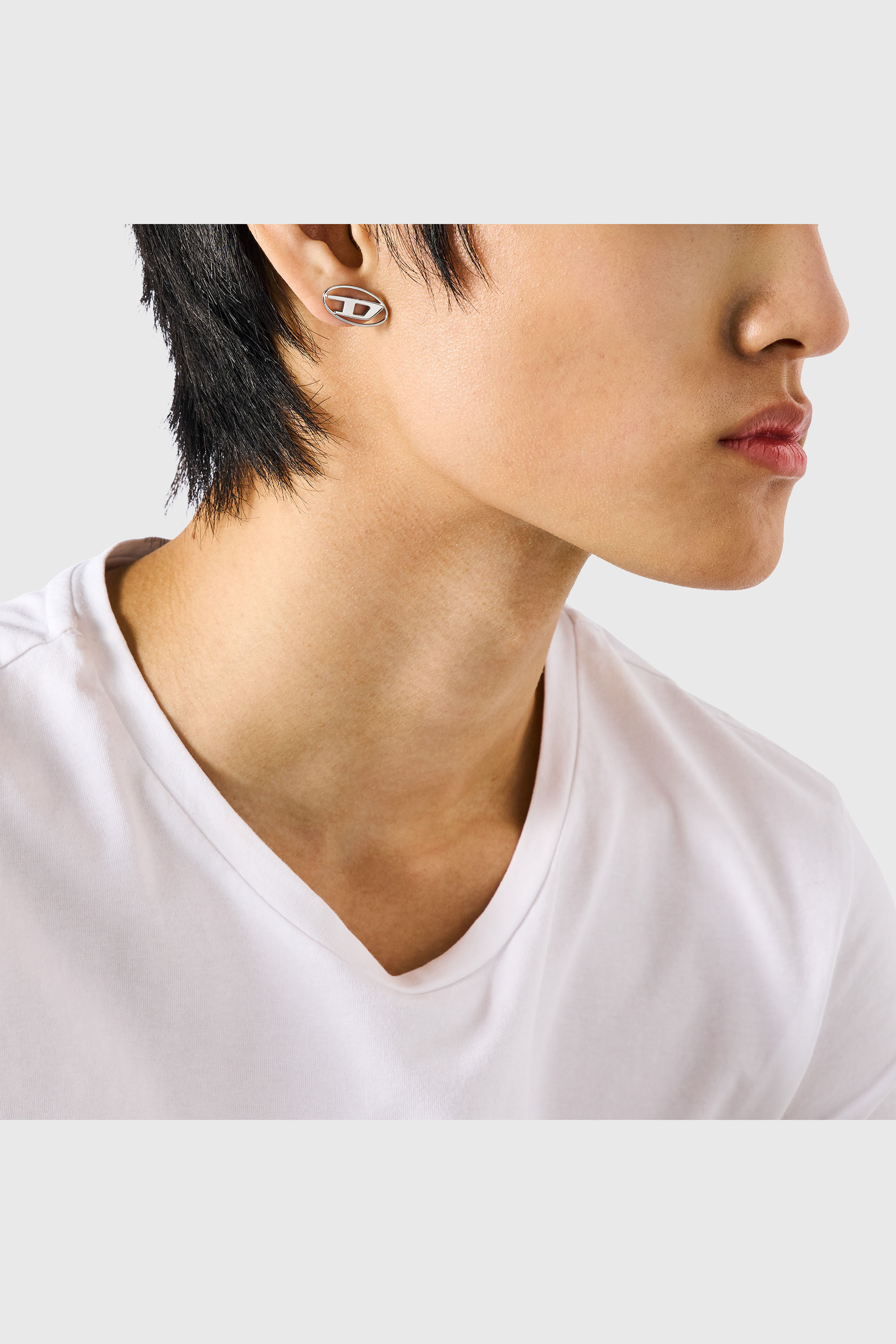 Diesel - DX1502, Unisex's Stainless steel stud earring in Silver - 4