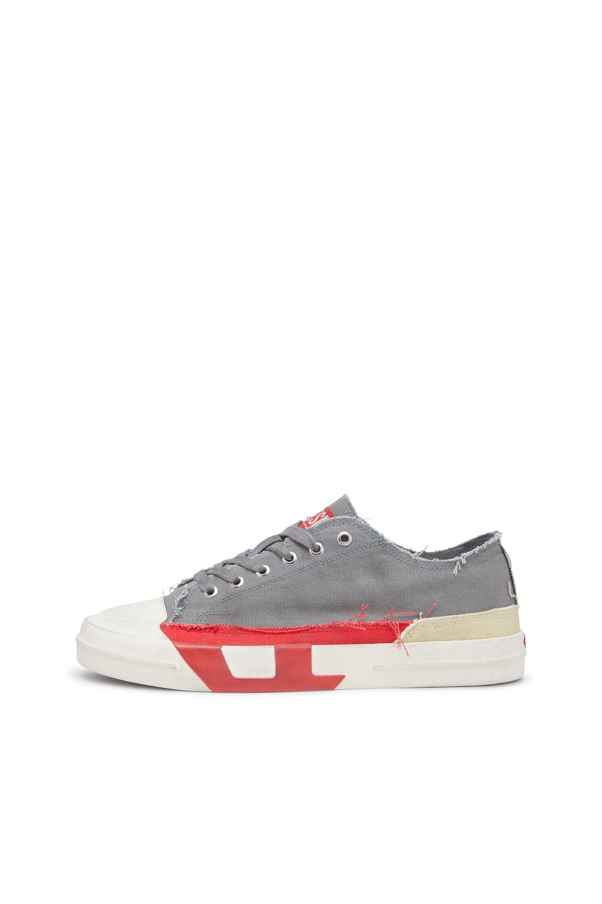 S-D-VERSE LOW, Grey Diesel - S-D-VERSE LOW, Man's S-D-Verse-Dirty-effect canvas sneakers in Grey - 8