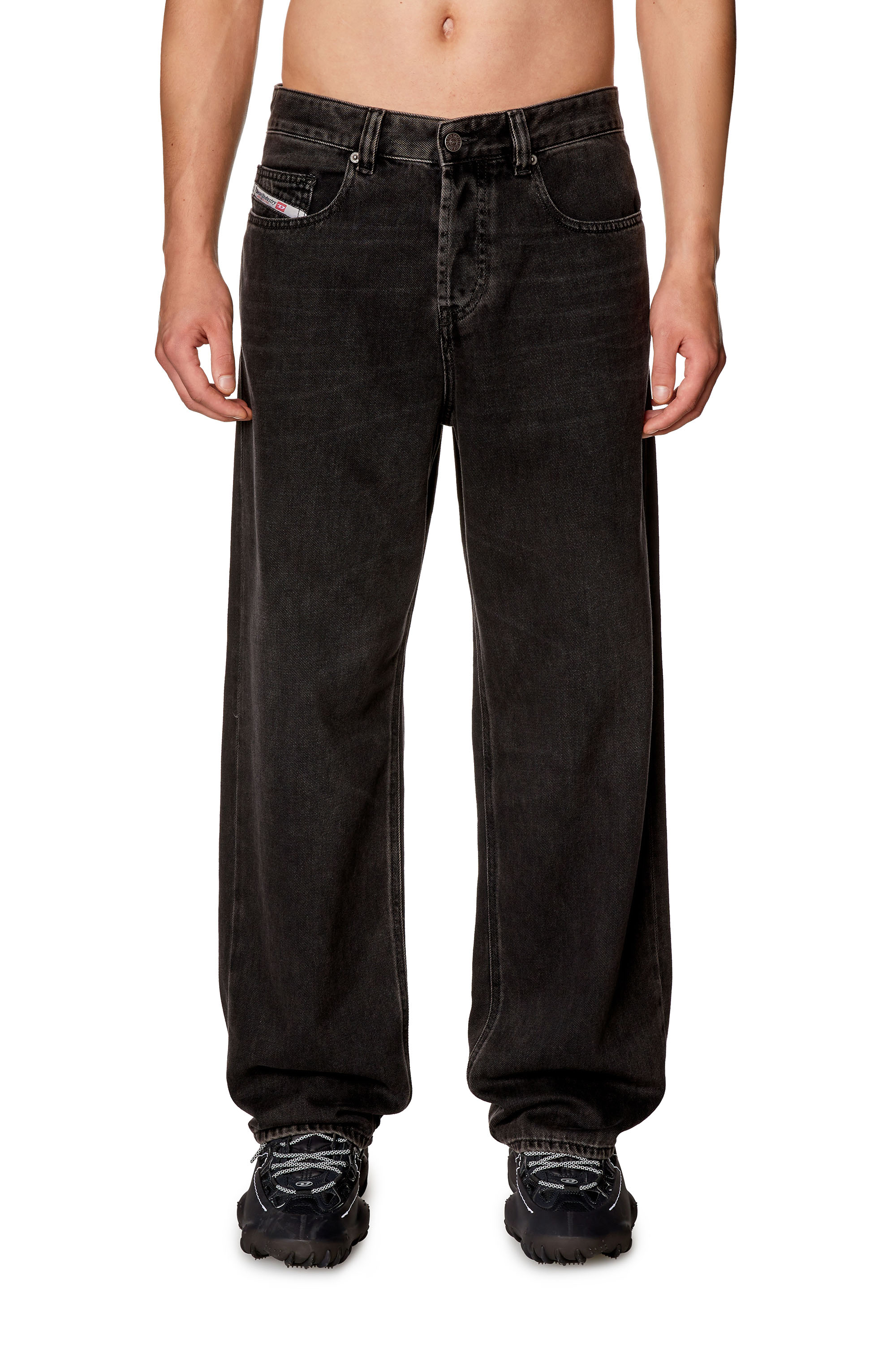 Diesel - Man Straight Jeans 2001 D-Macro 09I35, Black/Dark grey - Image 1