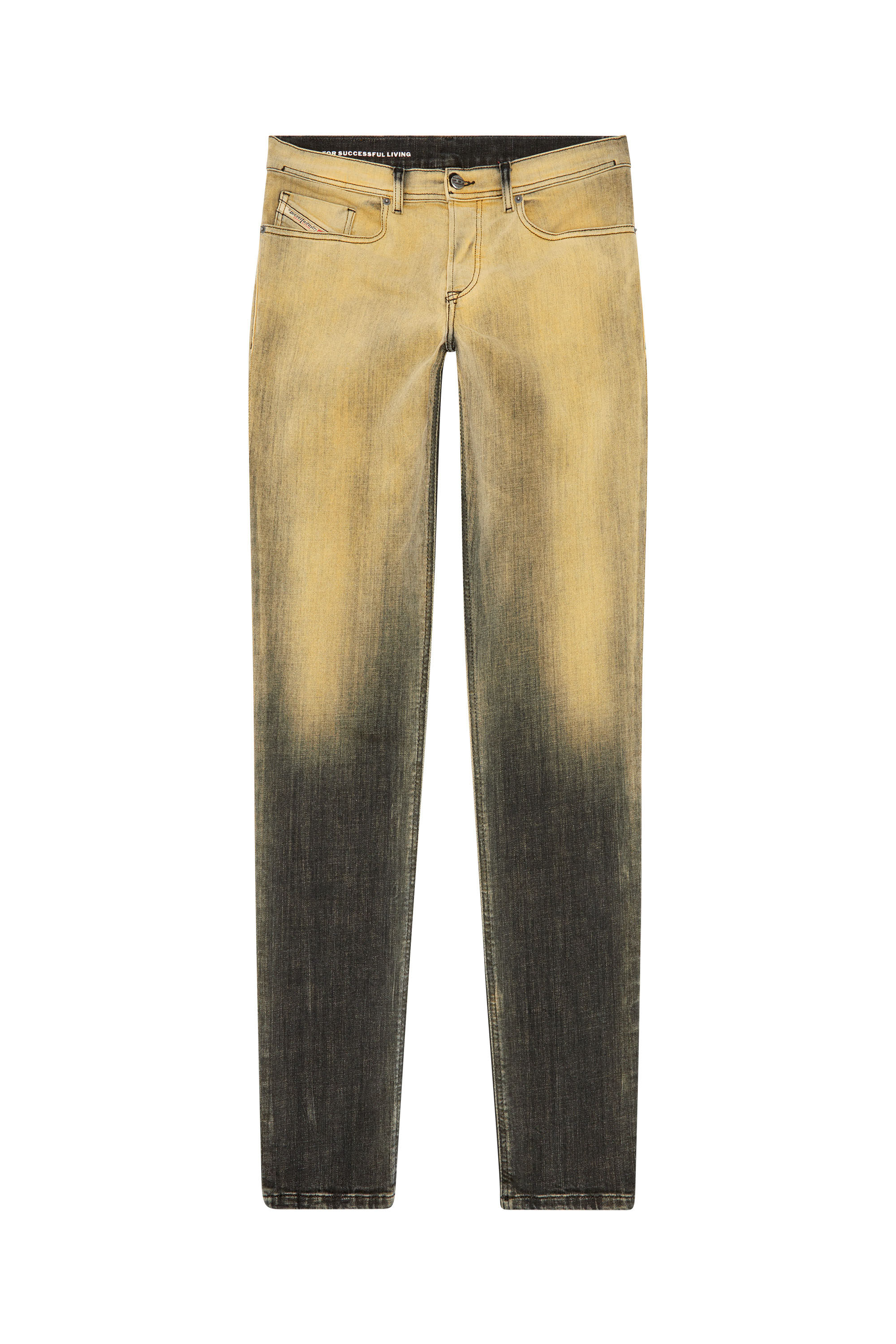 Diesel - Man Tapered Jeans 2023 D-Finitive 09J85, Black/Yellow - Image 3