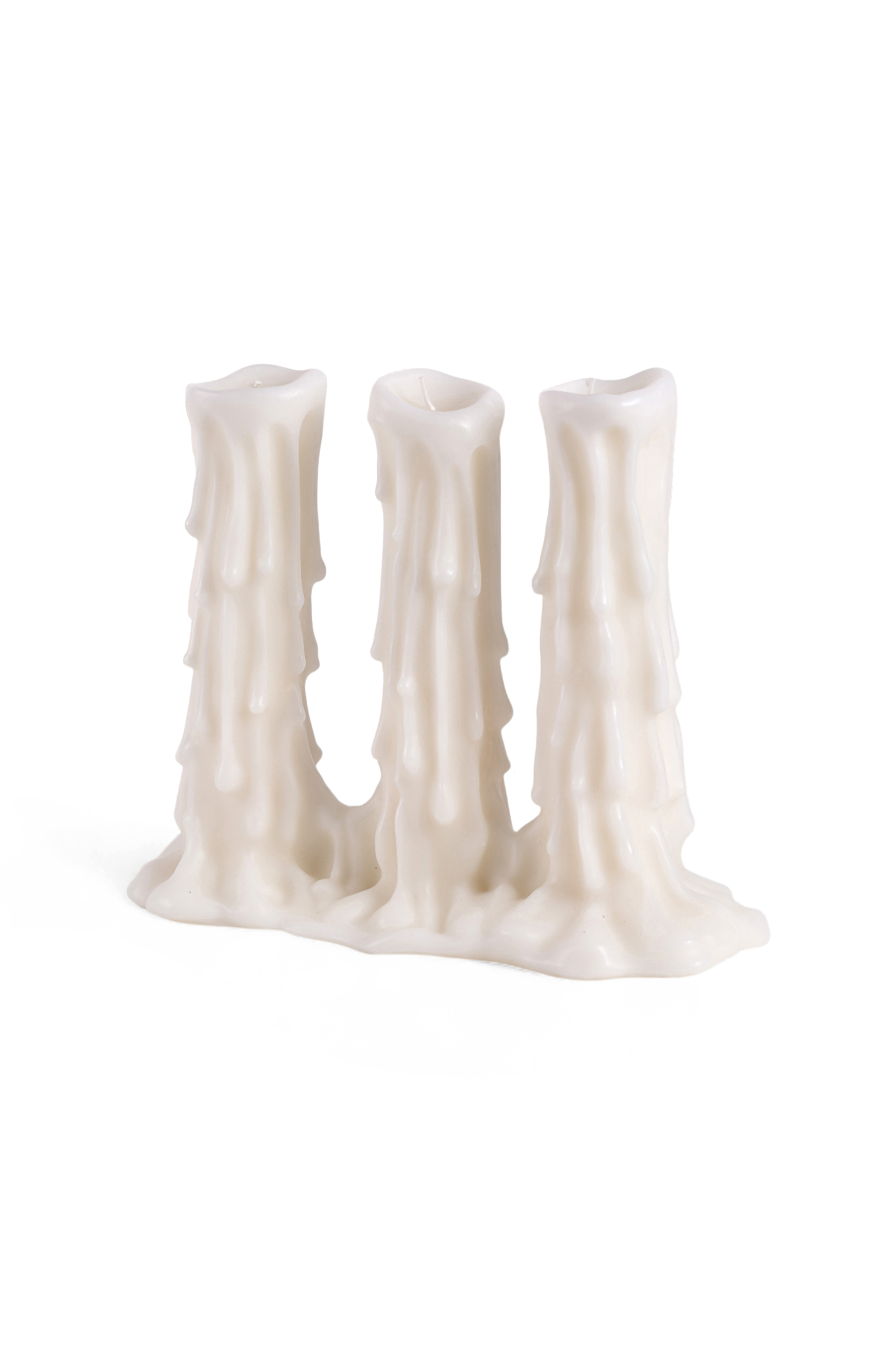 Diesel - 11166 CANDLE&nbsp;"MELT-D&rdquo; CM 15,8X35X29,5 TR, Unisex's Triple‑body candle in White - 2