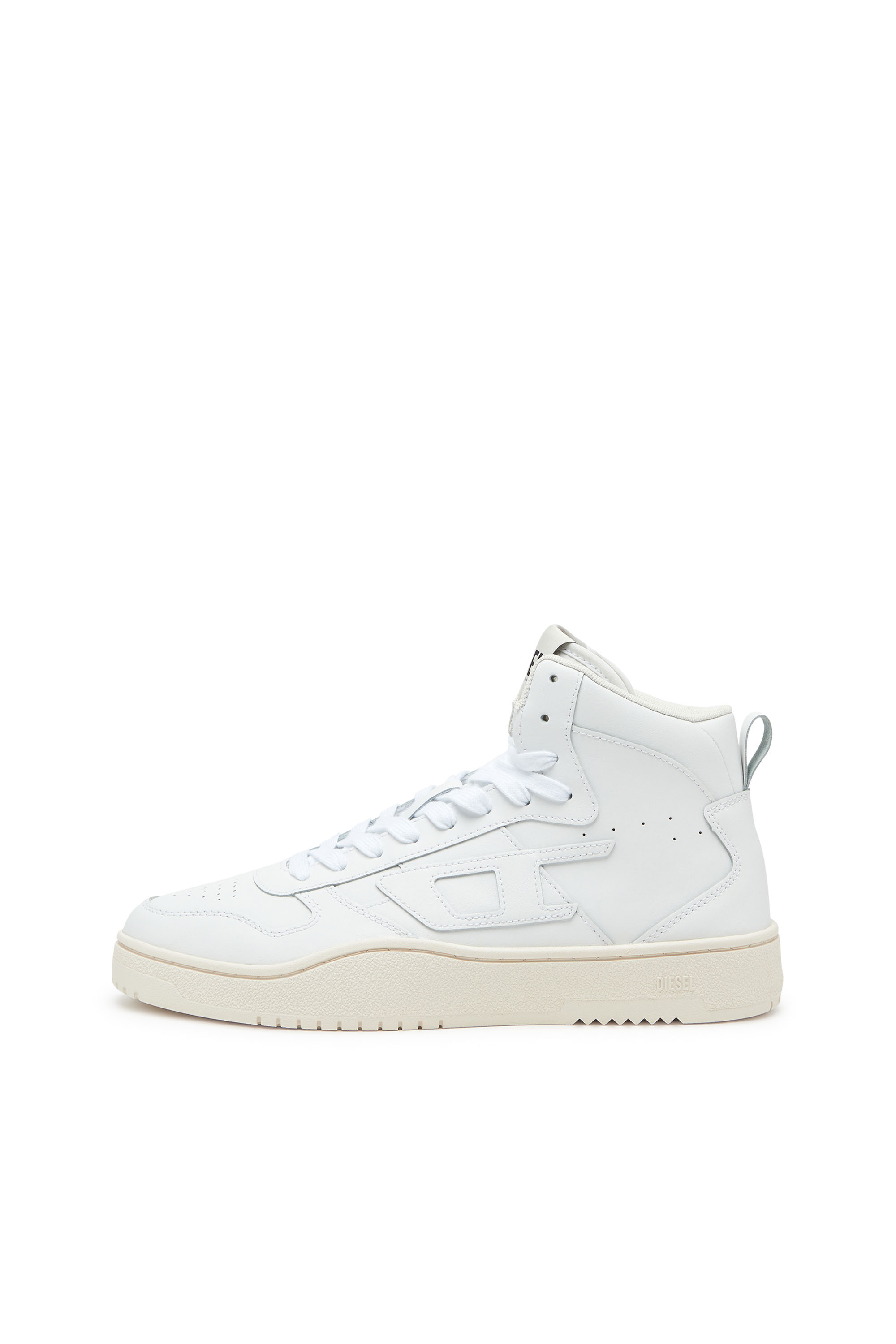 Diesel - S-UKIYO V2 MID, Man's S-Ukiyo-High-top sneakers in leather in White - 7