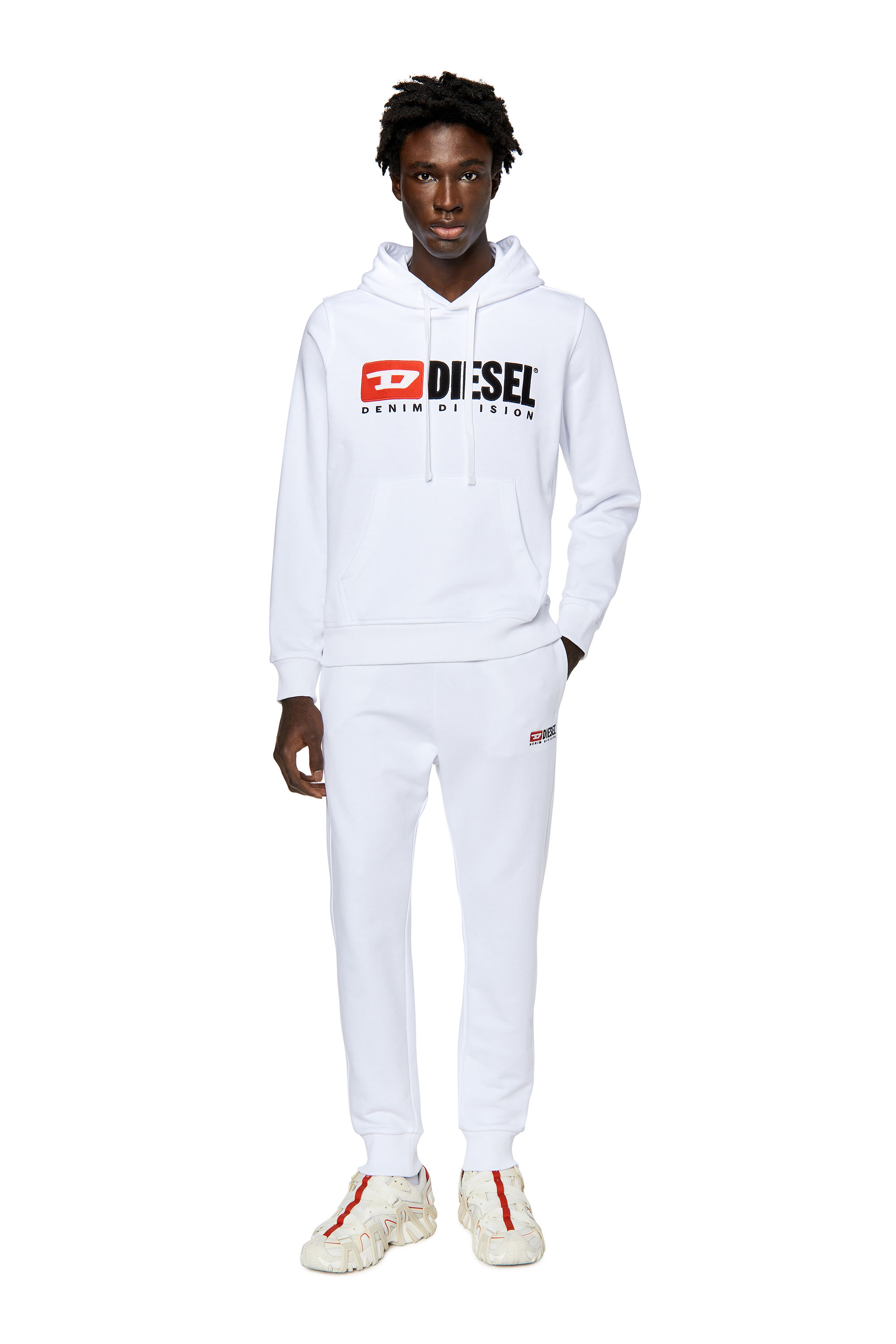 Diesel - P-TARY-DIV, Man Track pants with embroidered logo in White - Image 2
