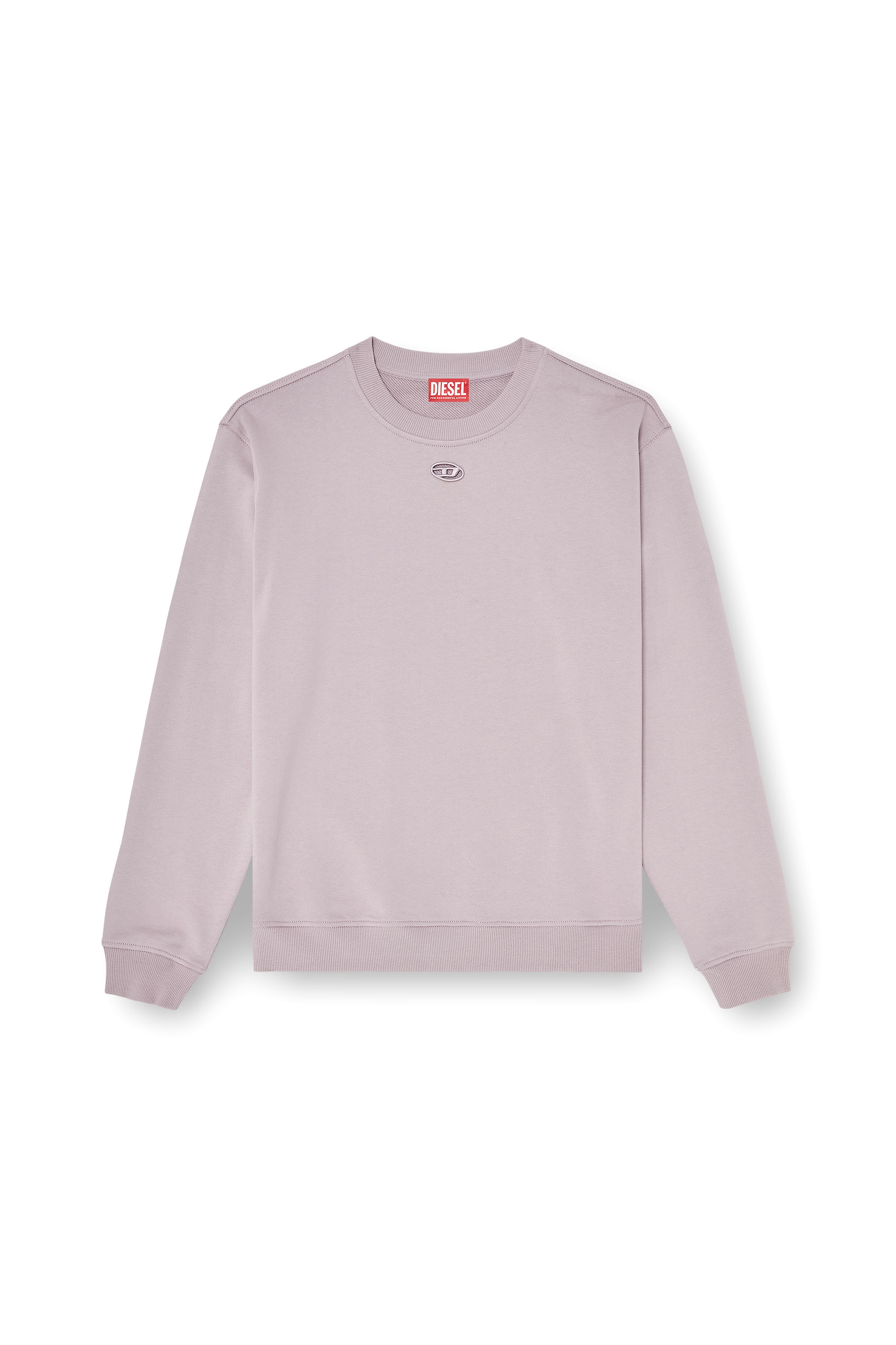 Diesel - F-NORMY-OD, Woman's Cotton sweatshirt with Oval D embroidery in Lilac - 2