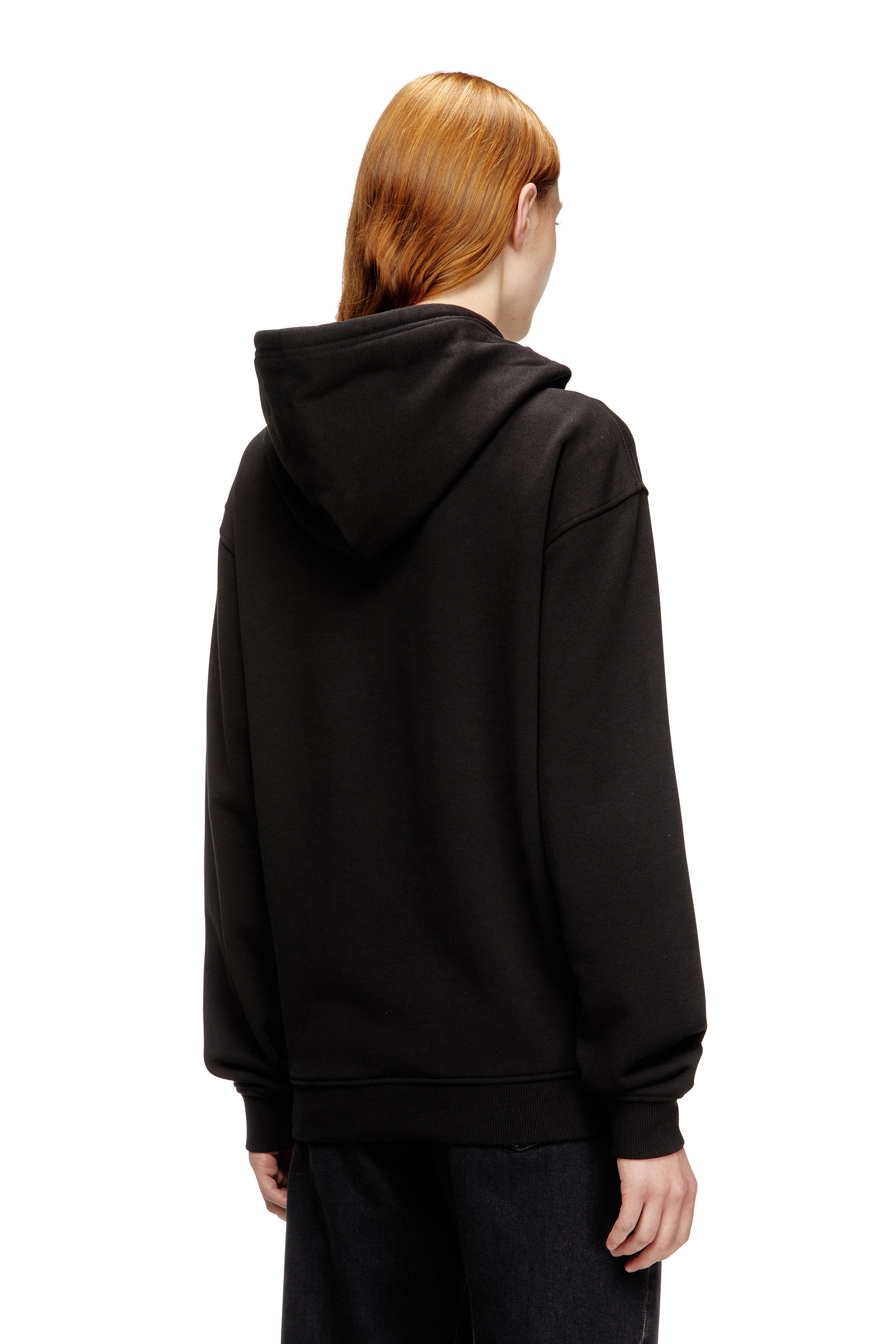 Diesel - F-NORMY-HOOD-OD, Woman's Hoodie in cotton with Oval D logo in null - 3