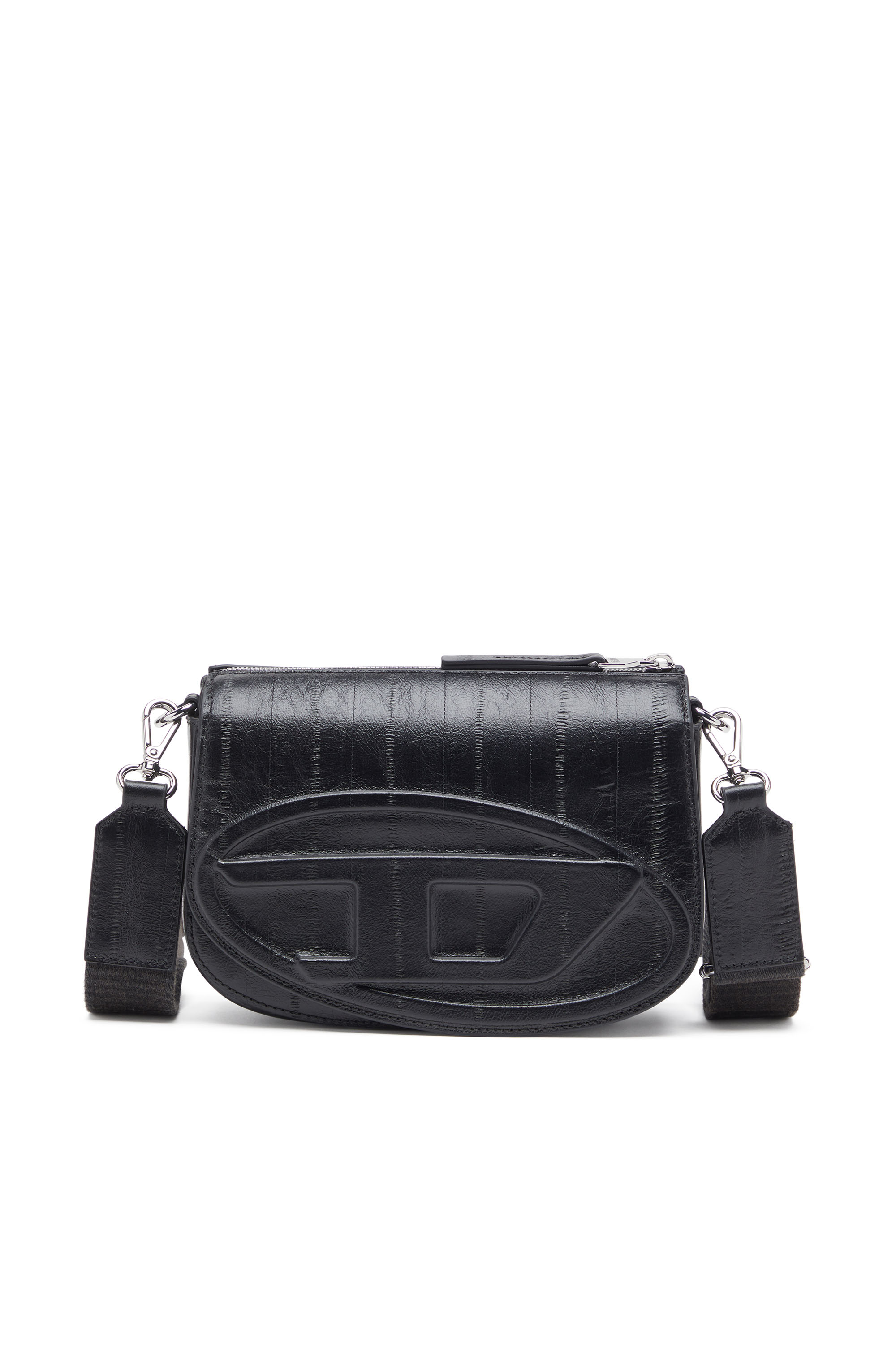 Diesel - 1DR CAMERA BAG, Man's 1DR-Camera bag in eel-effect leather in Black - 1