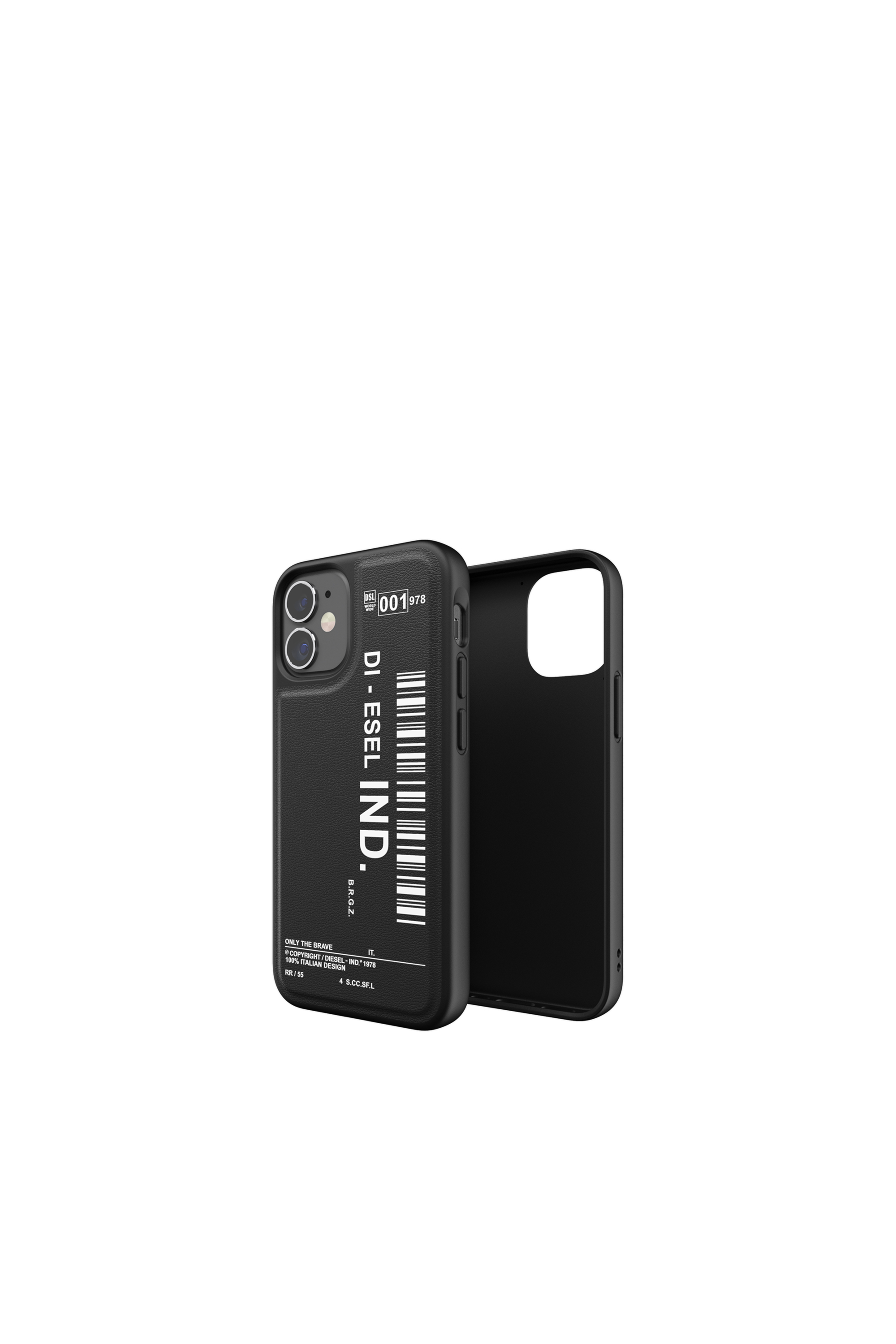 Diesel - 42488 STANDARD CASE, Unisex's Moulded Case Core for iPhone 12 Mini in Black - 1