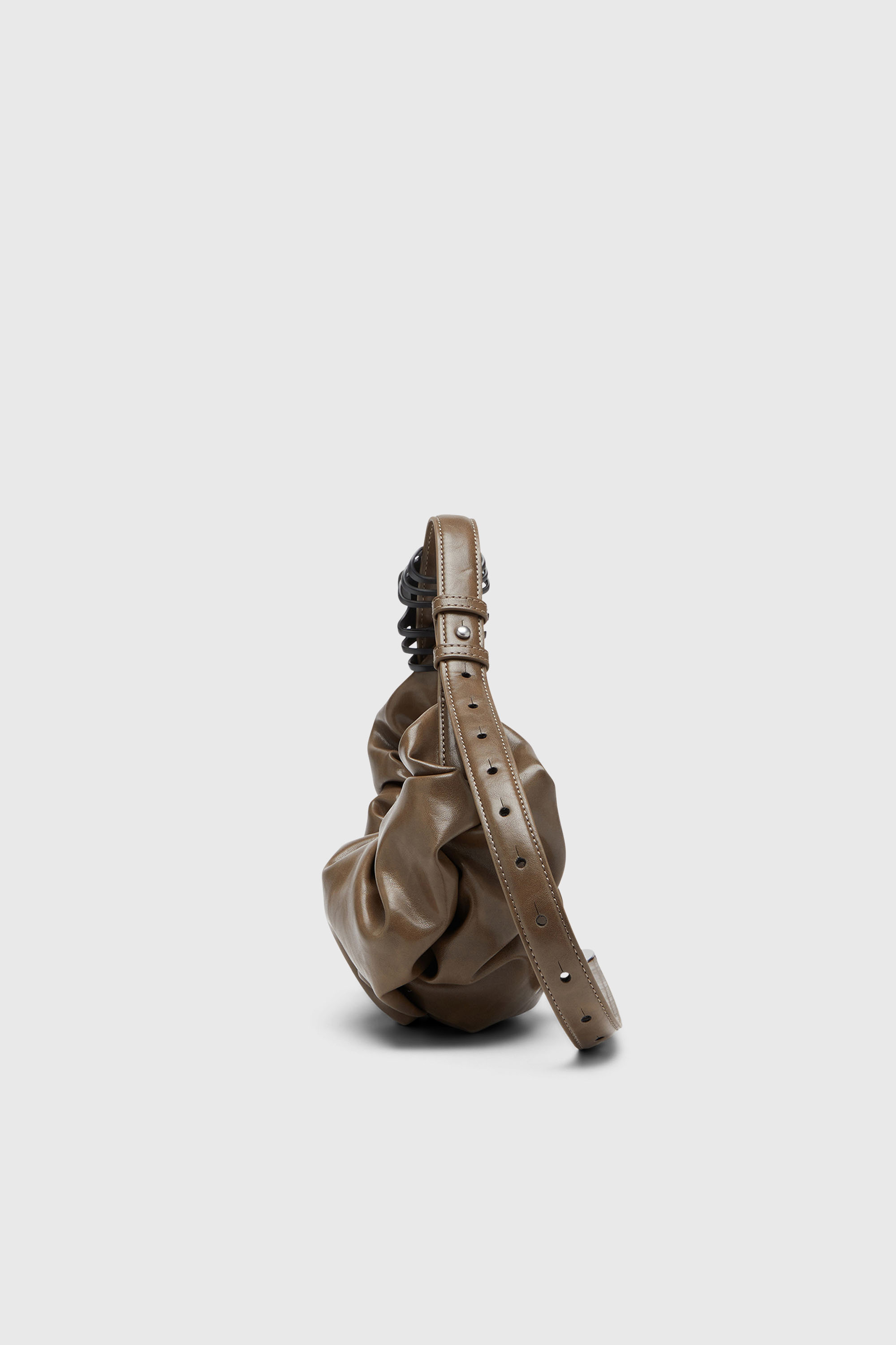 Diesel - GRAB-D HOBO S, Woman's Grab-D-Small scruched hobo bag in Brown - 4