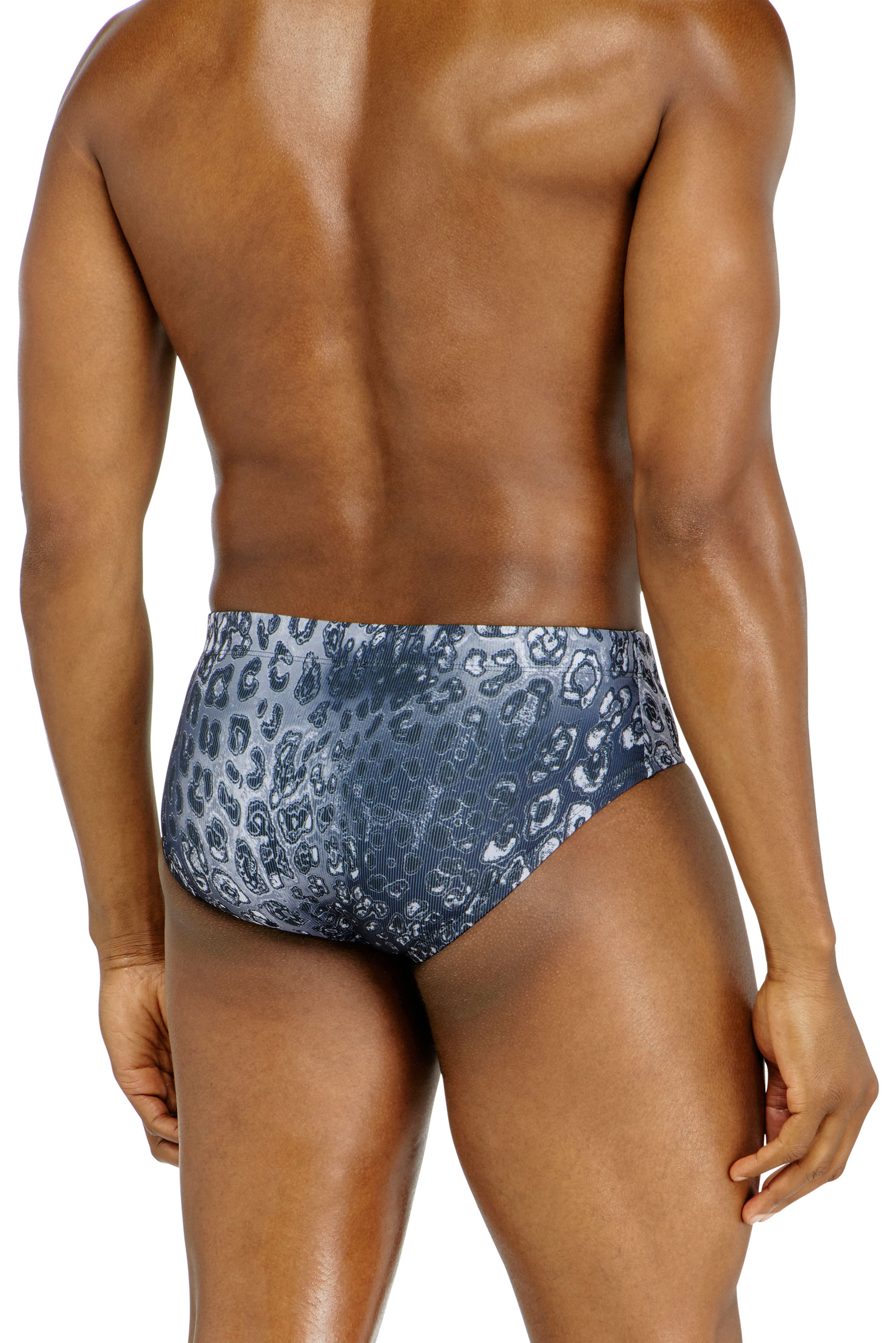 Diesel - ALFIE-UTLT, Man's Animal-print swimsuit in recycled tech fabric in Blue - 4