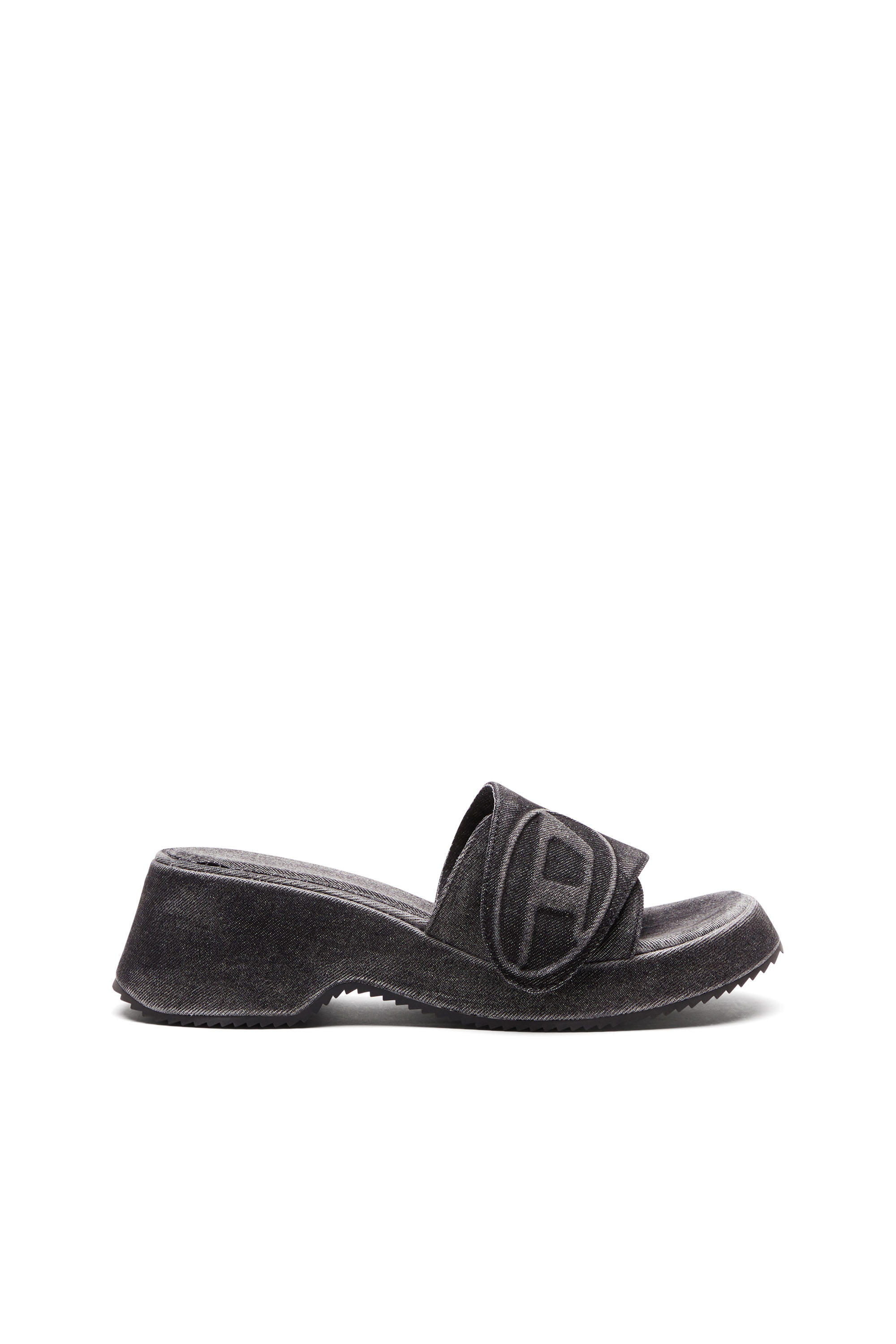 Sa-Oval D-Denim slide sandals with Oval D strap