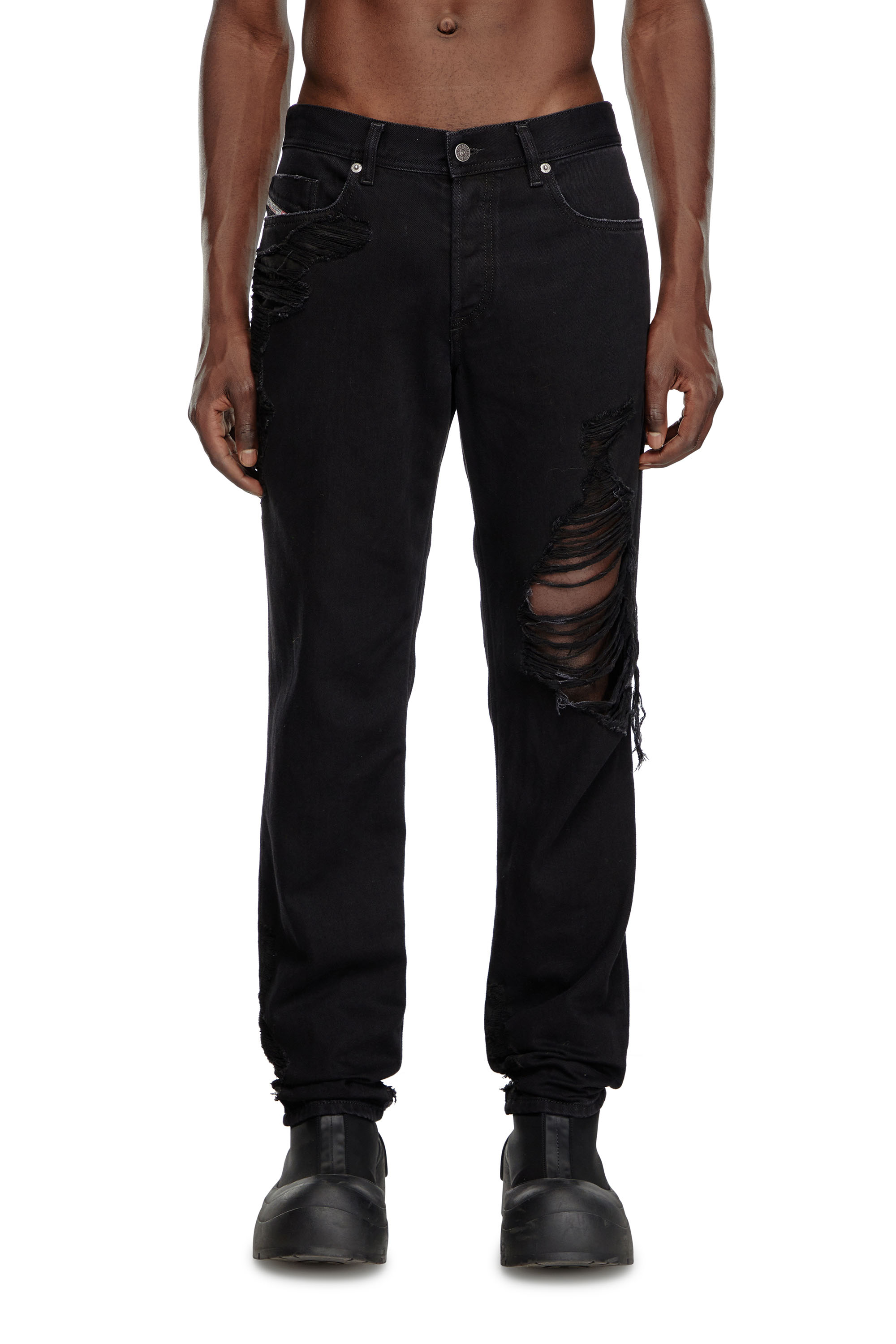 Diesel - Man Tapered Jeans 2023 D-Finitive 09K35, Black/Dark grey - Image 2