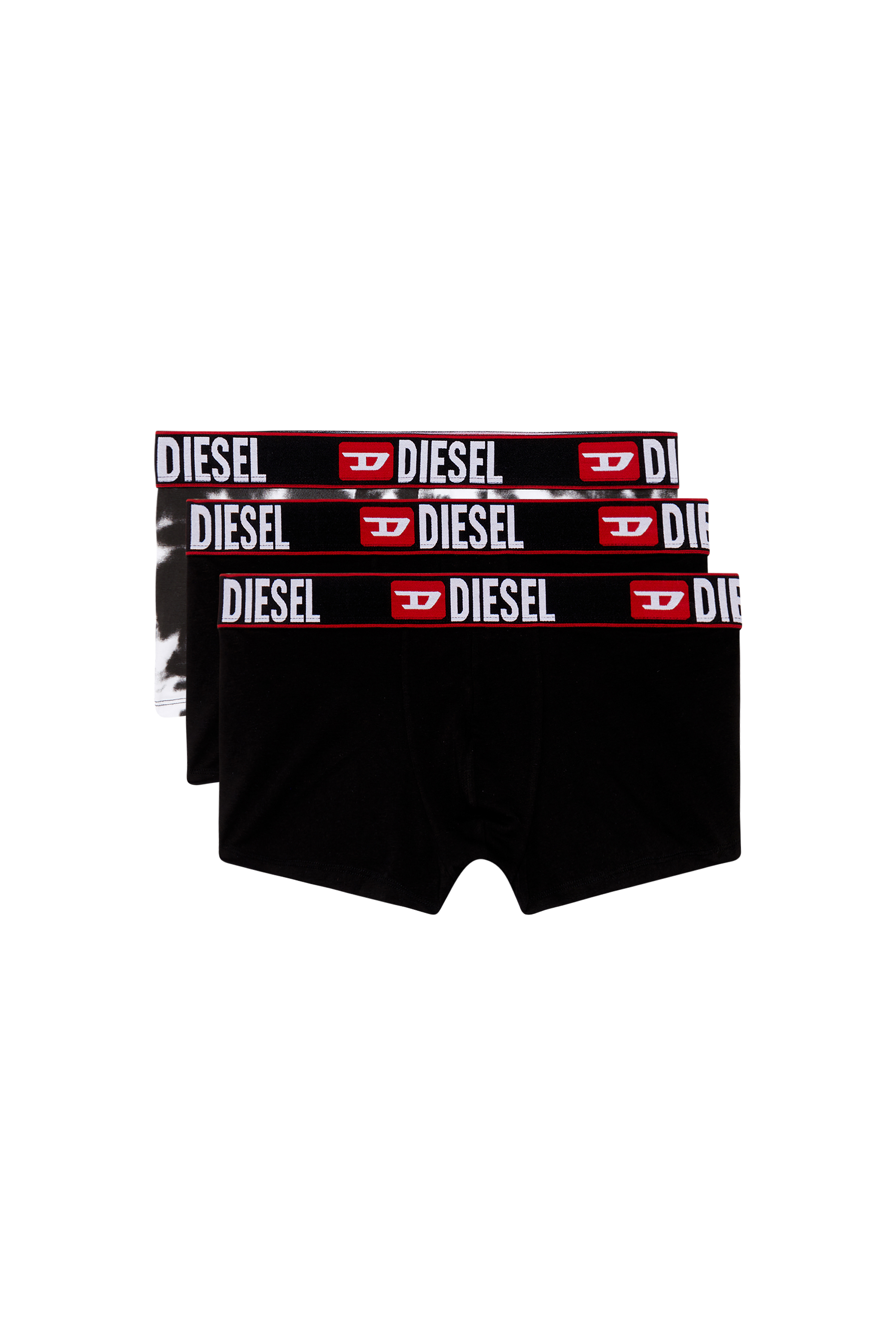 Three-pack boxer briefs plain and tie-dye