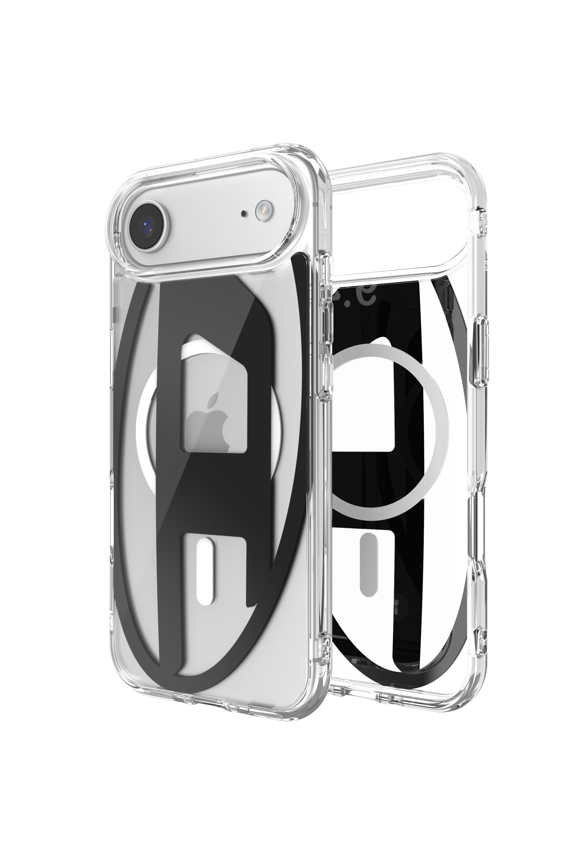 Diesel - 60416 AOP CASE, Unisex's Oval D metallic case with magsafe for iPhone 17 Air in Black - 1