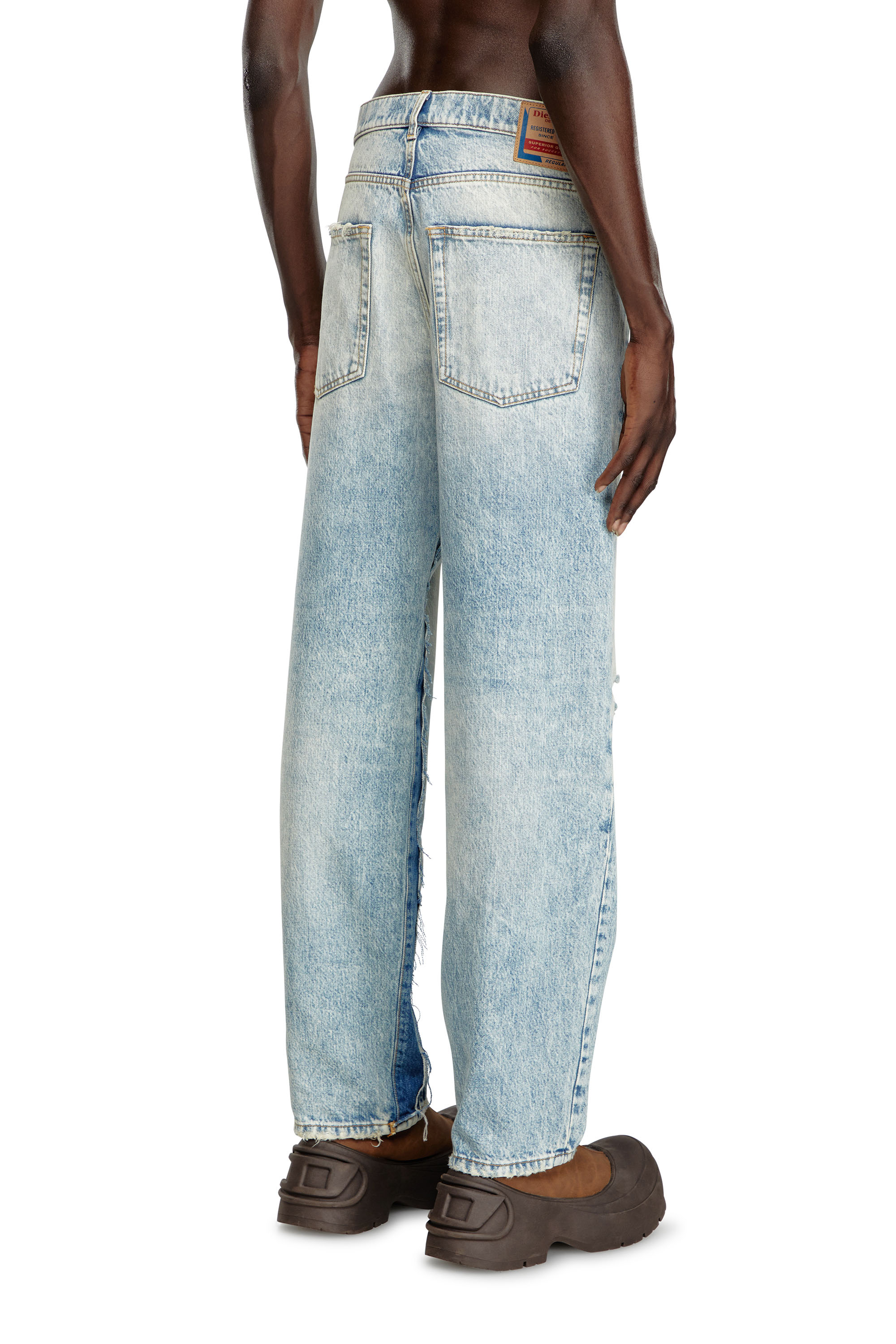 Diesel - Man Straight Jeans D-Fire 0AJEN, Light Blue - Image 3