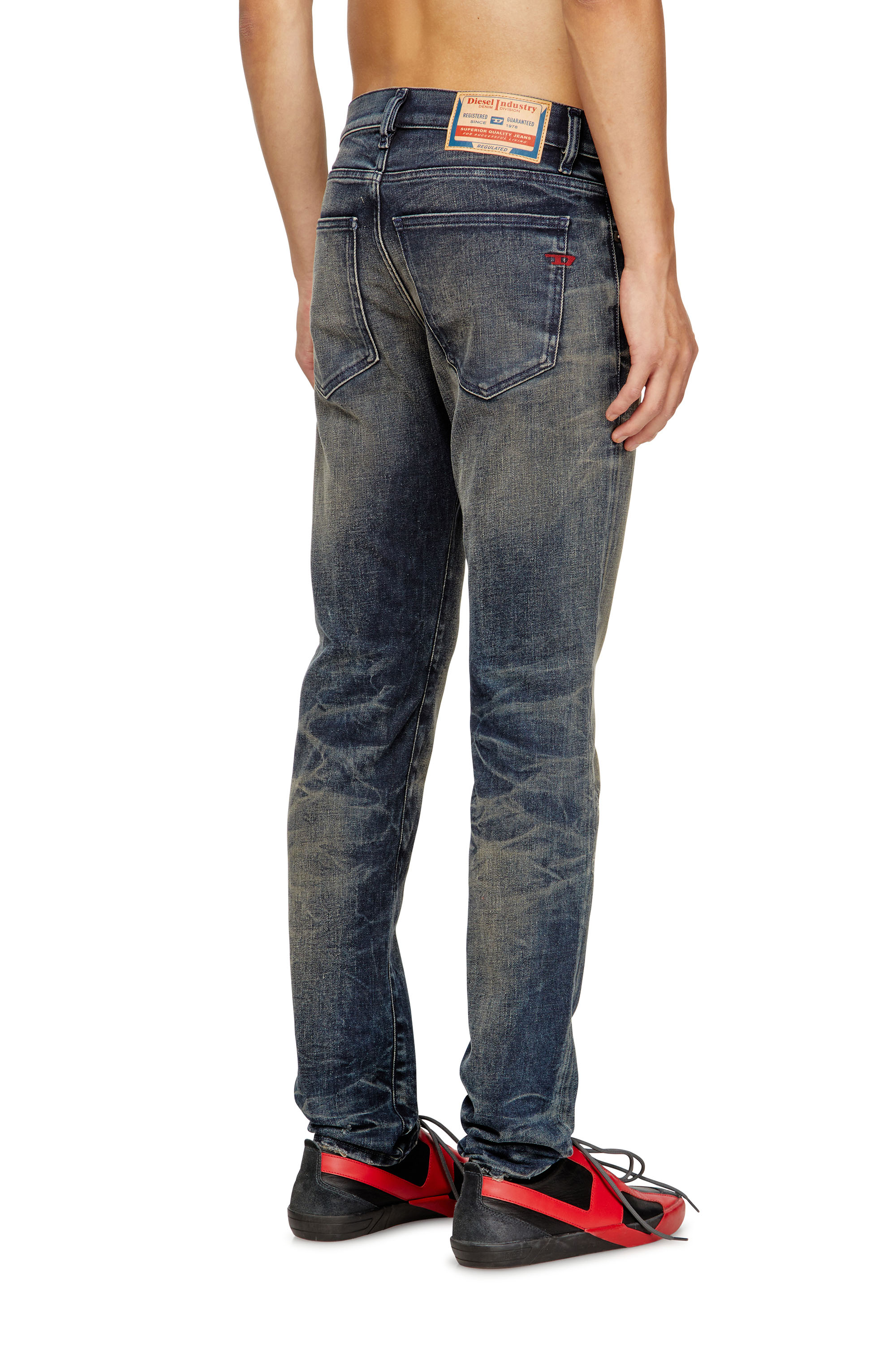 Slim Jeans 2019 D-Strukt 09M46, Dark Blue Diesel - Man's Slim Jeans 2019 D-Strukt 09M46, Dark Blue - 4