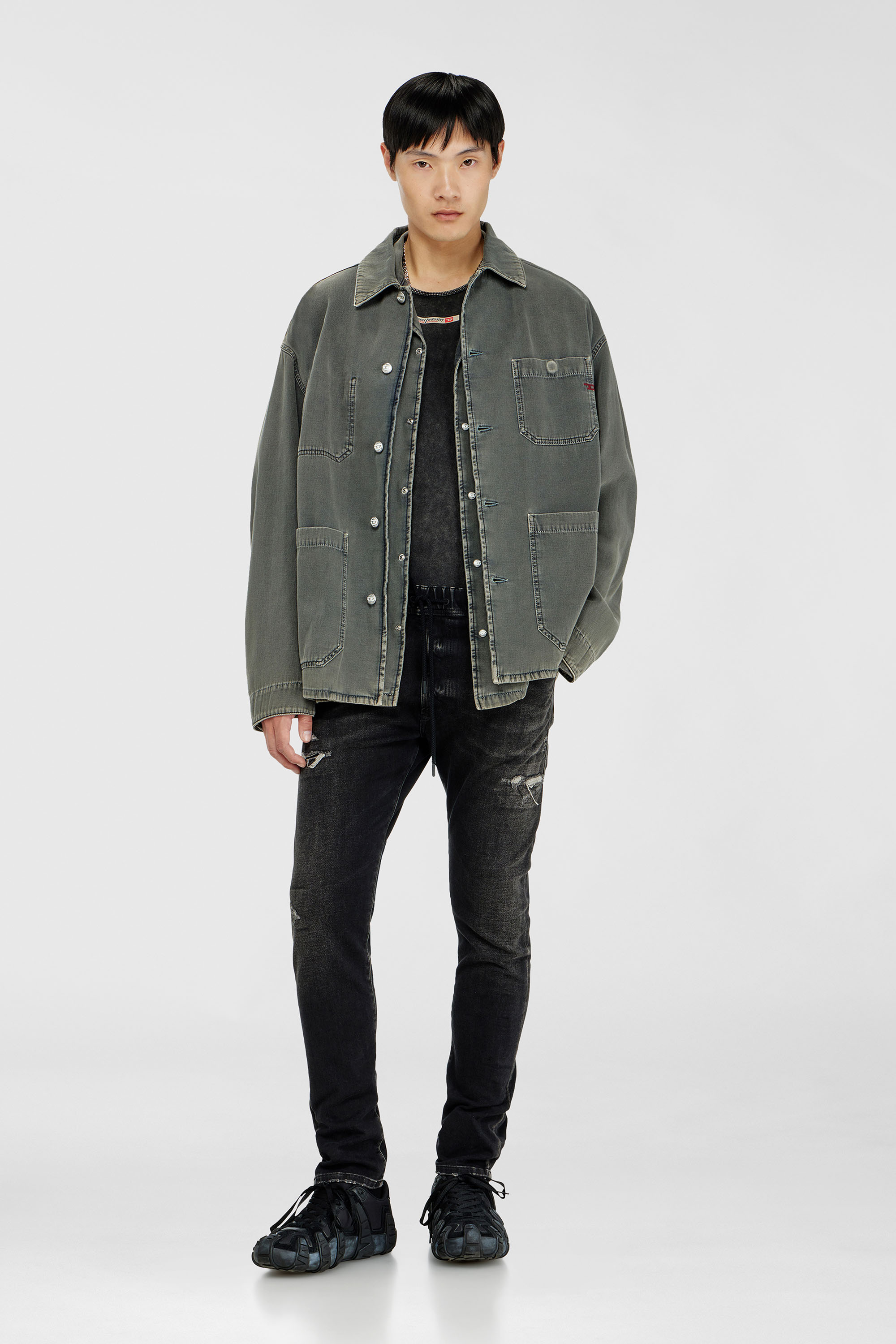 Diesel - Man's Regular E-Krooley Joggjeans&reg; 09Q22, Black/Dark grey - 2